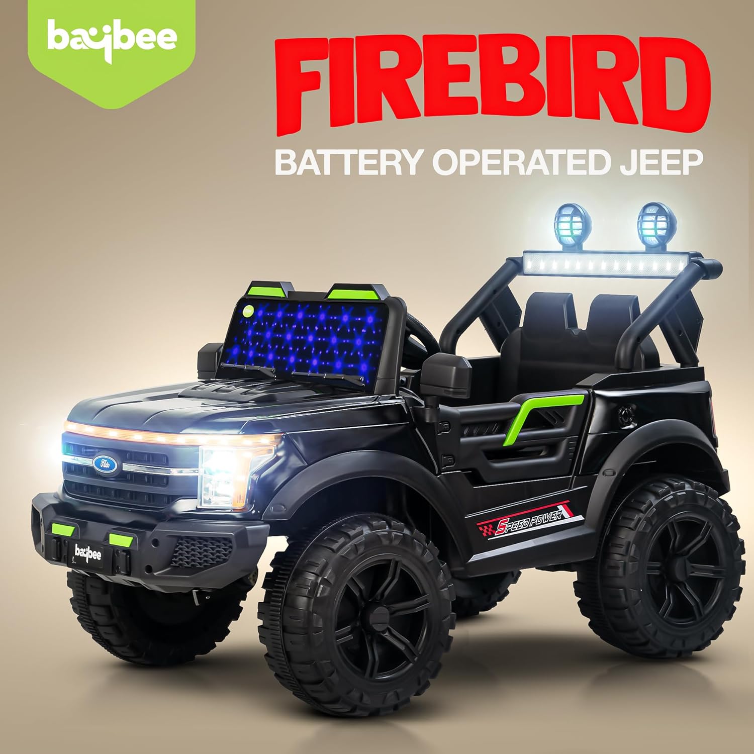 Firebird 4x4 Electric Rechargeable Jeep I Real Life Driving Experience I 1-8 Years