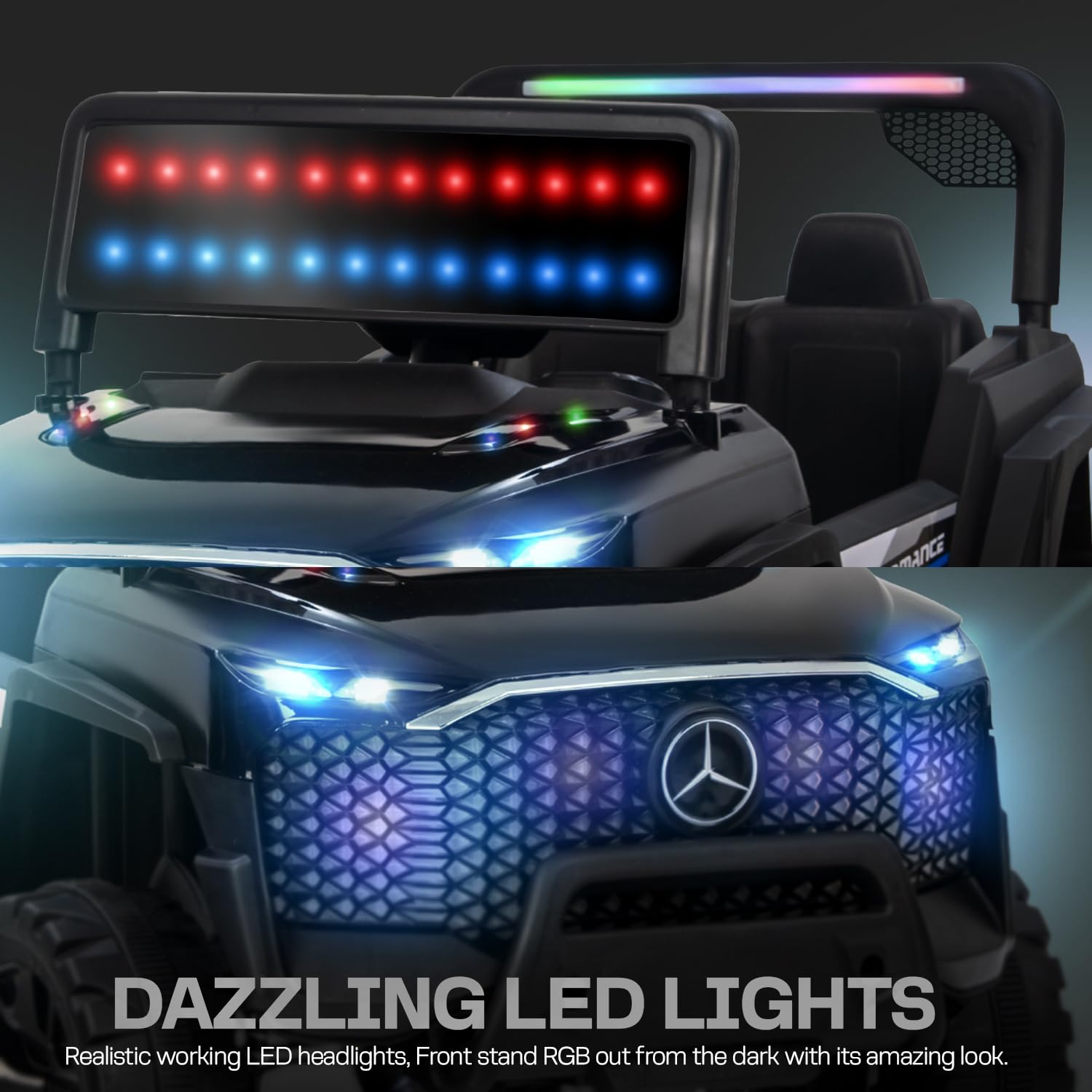 Minikin Rovera 4X4 Kids Electric Rechargeable Jeep | Ride On Toy Car with Light, Music | 1-6 Years
