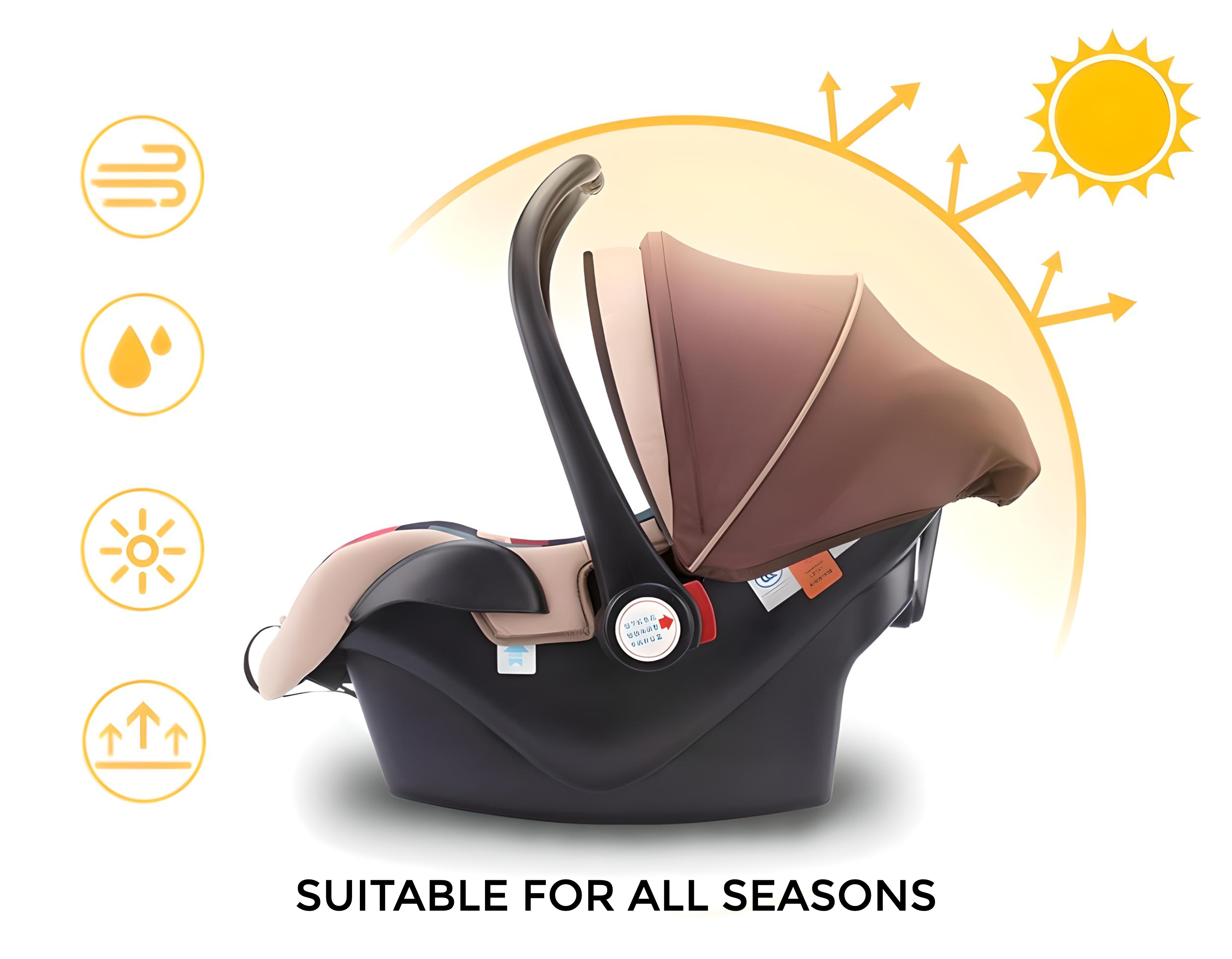 Minikin EuroFlex 4-in-1 Baby Carry Cot, Car Seat & Rocker (Newborn to 12 Months)