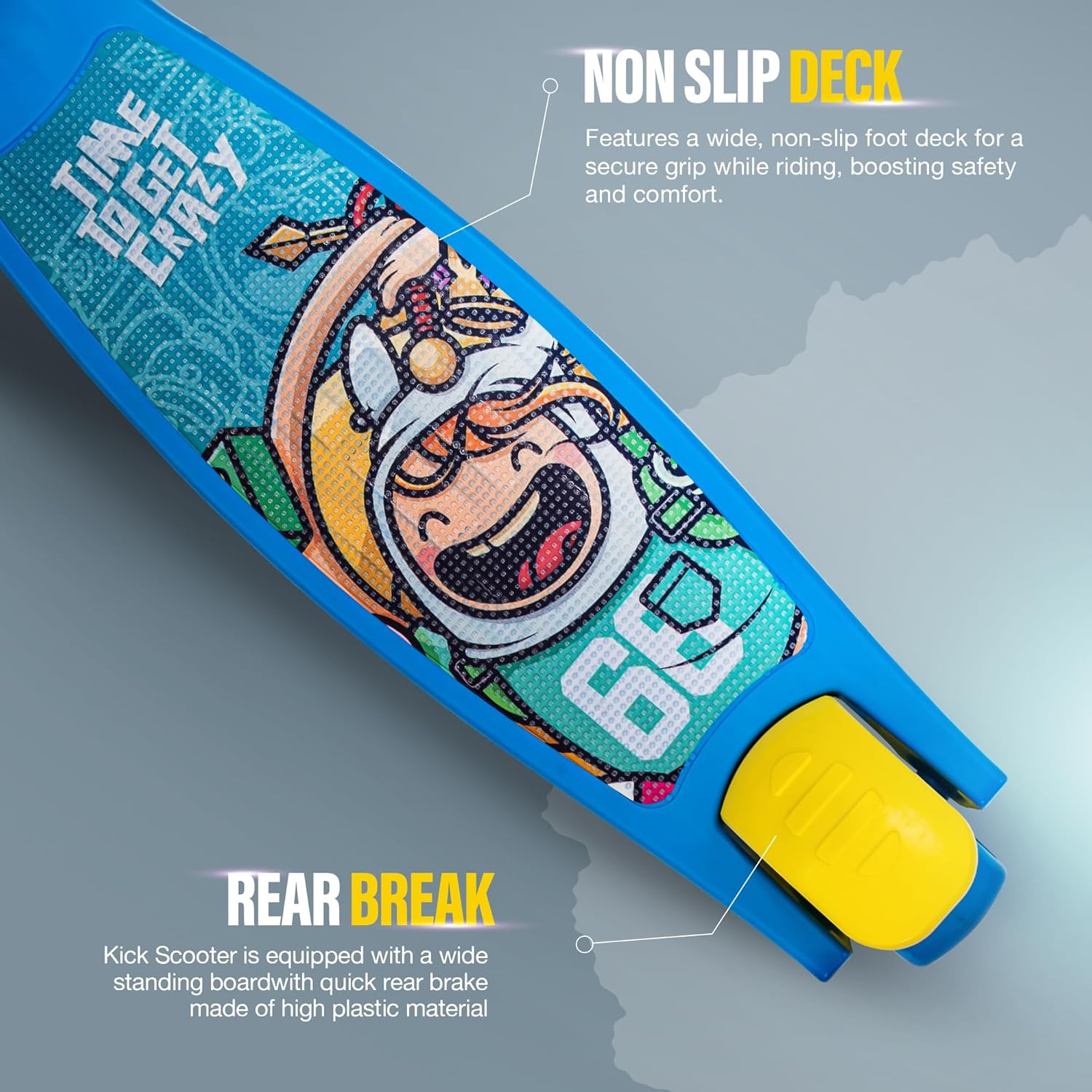 Kitty Foldable Scooter - Adjustable Handle, LED PU Wheels & Brake (3-10 Years, Boys/Girls)