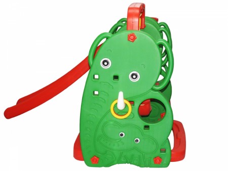 Minikin Jumbo Elephant Slide Combo with Swing & Basketball | 1-6 Years