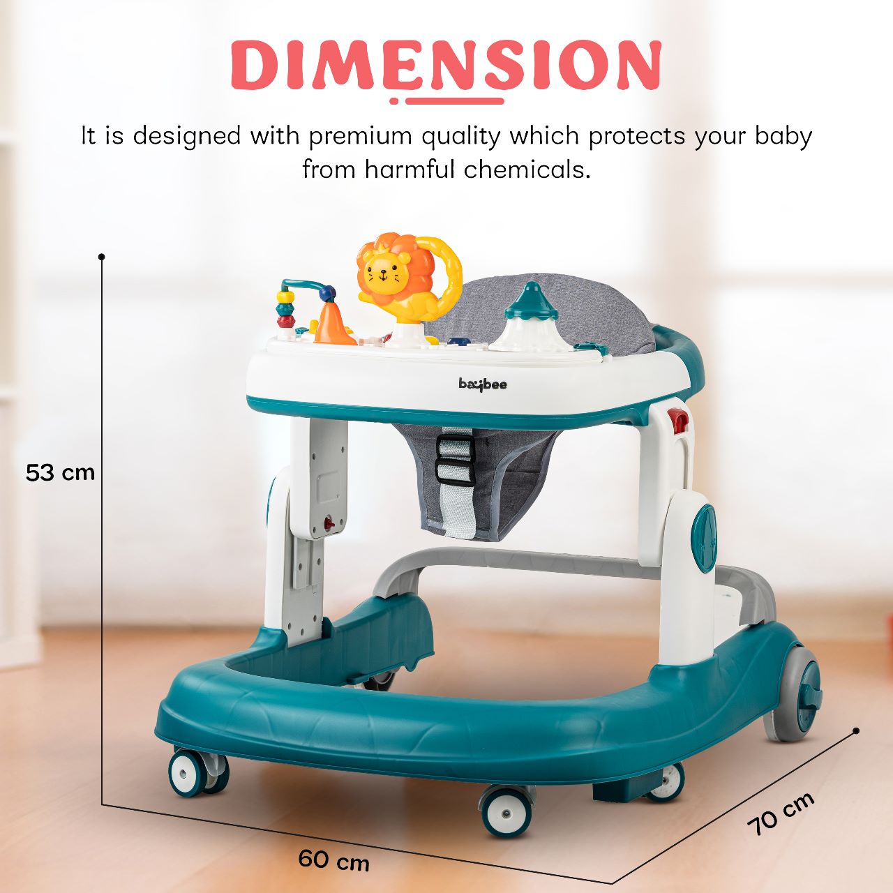 Astro 2-in-1 Baby Walker with Musical Toys – Wheel Lock, Speed Control (6 Months to 18 Months)