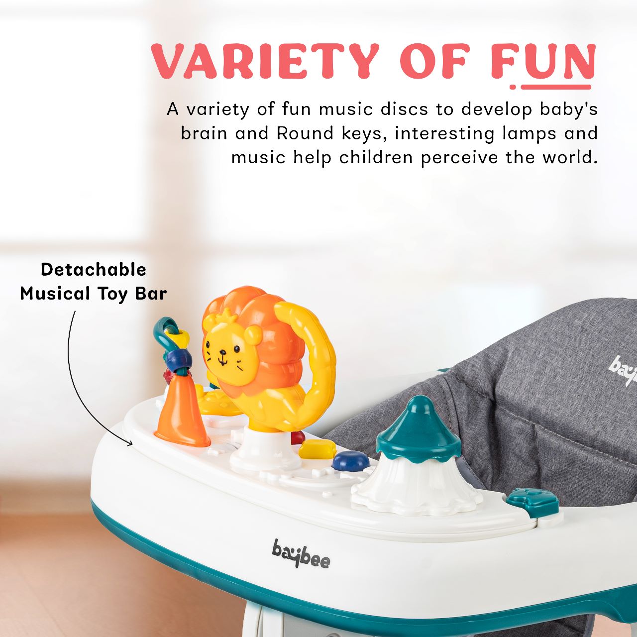 Astro 2-in-1 Baby Walker with Musical Toys – Wheel Lock, Speed Control (6 Months to 18 Months)