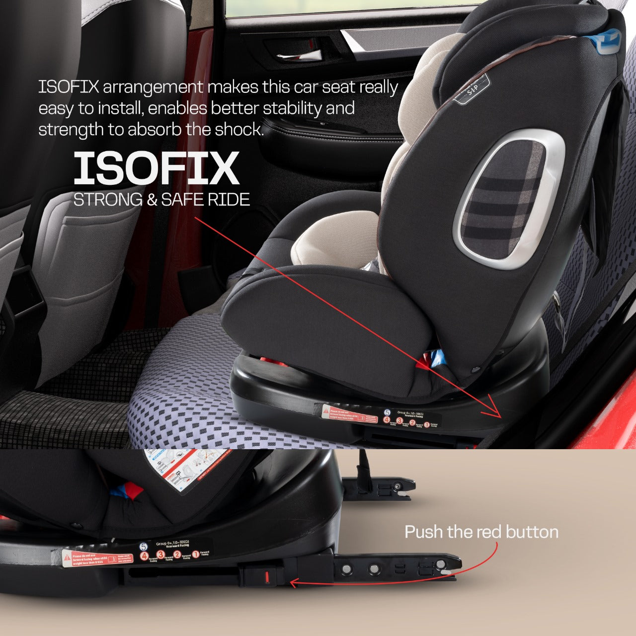 Burbay Luxe 360 Rotatable ISOFIX Car Seat – Luxurious, Ergonomic Backrest (Newborn to 12 Years)