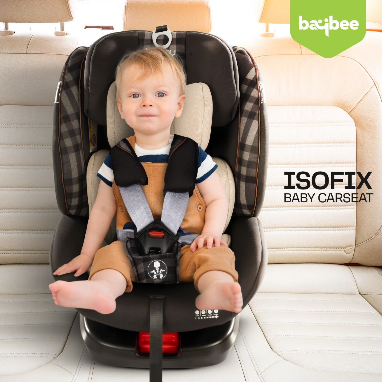 Burbay Luxe 360 Rotatable ISOFIX Car Seat – Luxurious, Ergonomic Backrest (Newborn to 12 Years)