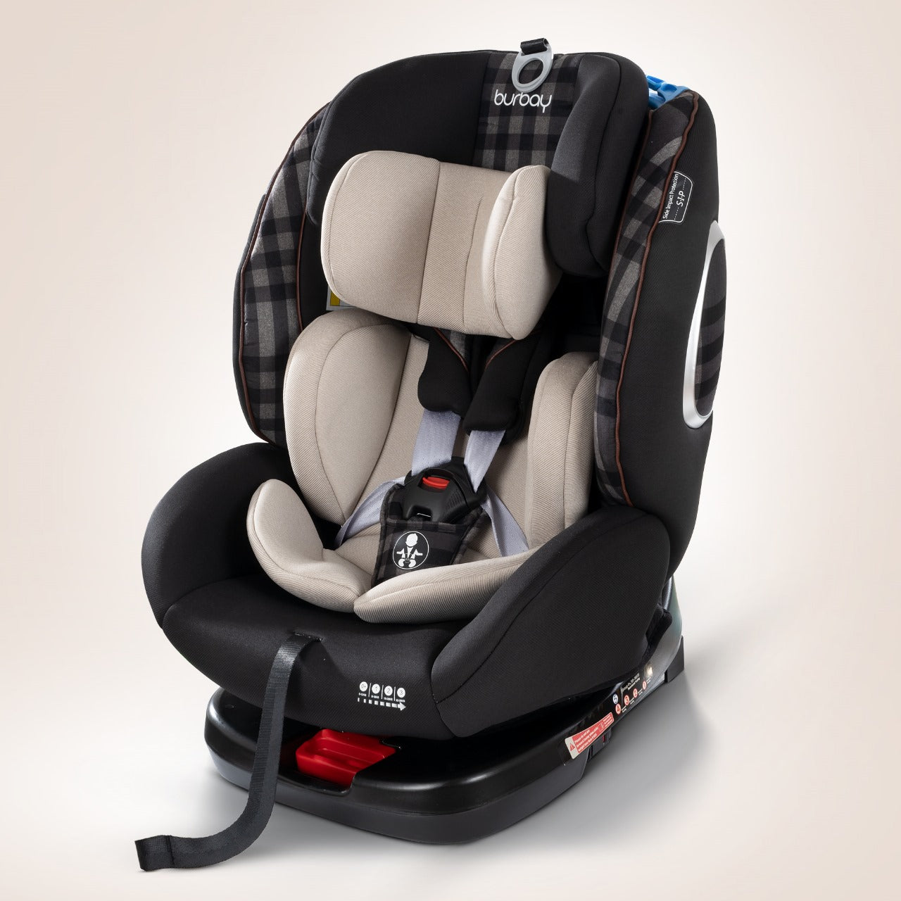 Burbay Luxe 360 Rotatable ISOFIX Car Seat – Luxurious, Ergonomic Backrest (Newborn to 12 Years)