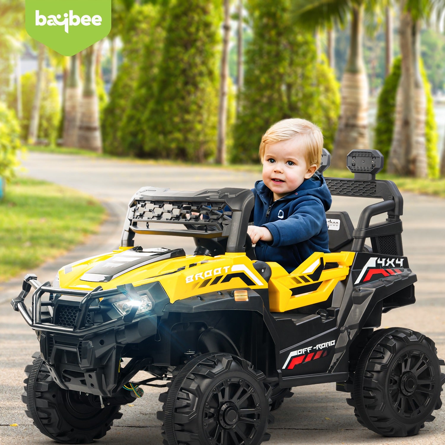 Minikin Broot Electric Rechargeable Rideon Jeep | 4X4 All Wheel Drive | 1-7 Years
