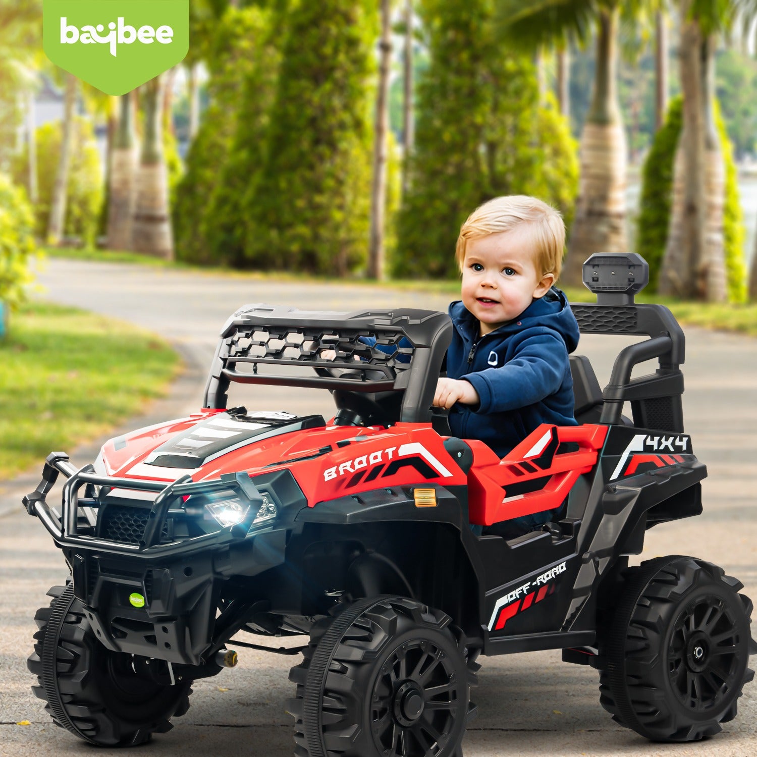 Minikin Broot Electric Rechargeable Rideon Jeep | 4X4 All Wheel Drive | 1-7 Years