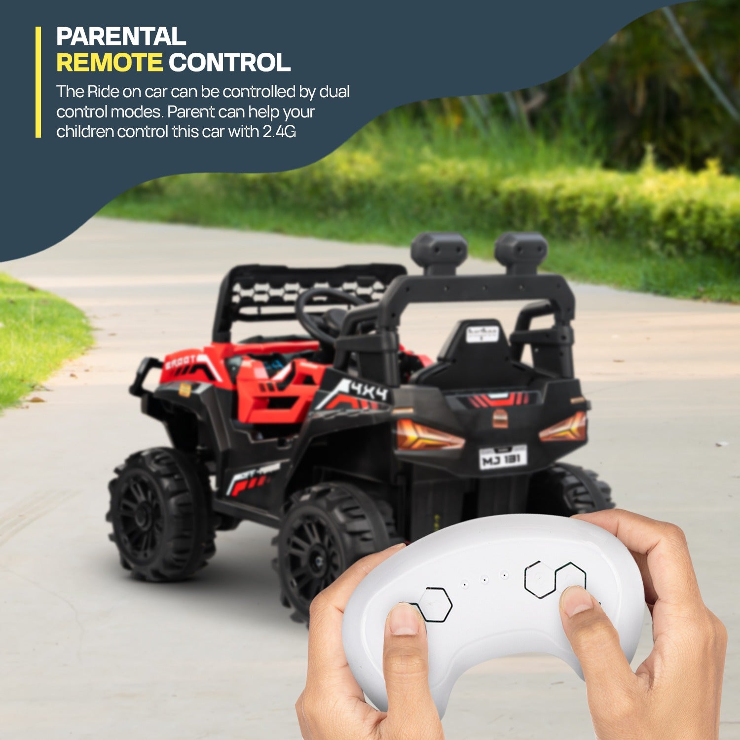 Minikin Broot Electric Rechargeable Rideon Jeep | 4X4 All Wheel Drive | 1-7 Years
