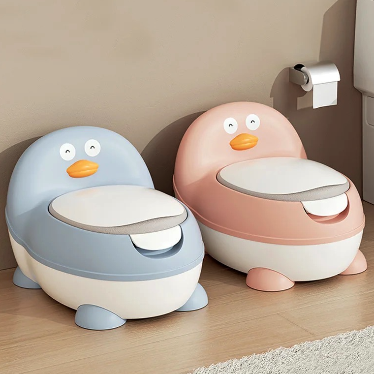 Minikin Penguin Toilet Trainer - Anti-Splash Potty Chair for Toddlers (1-6 Years)