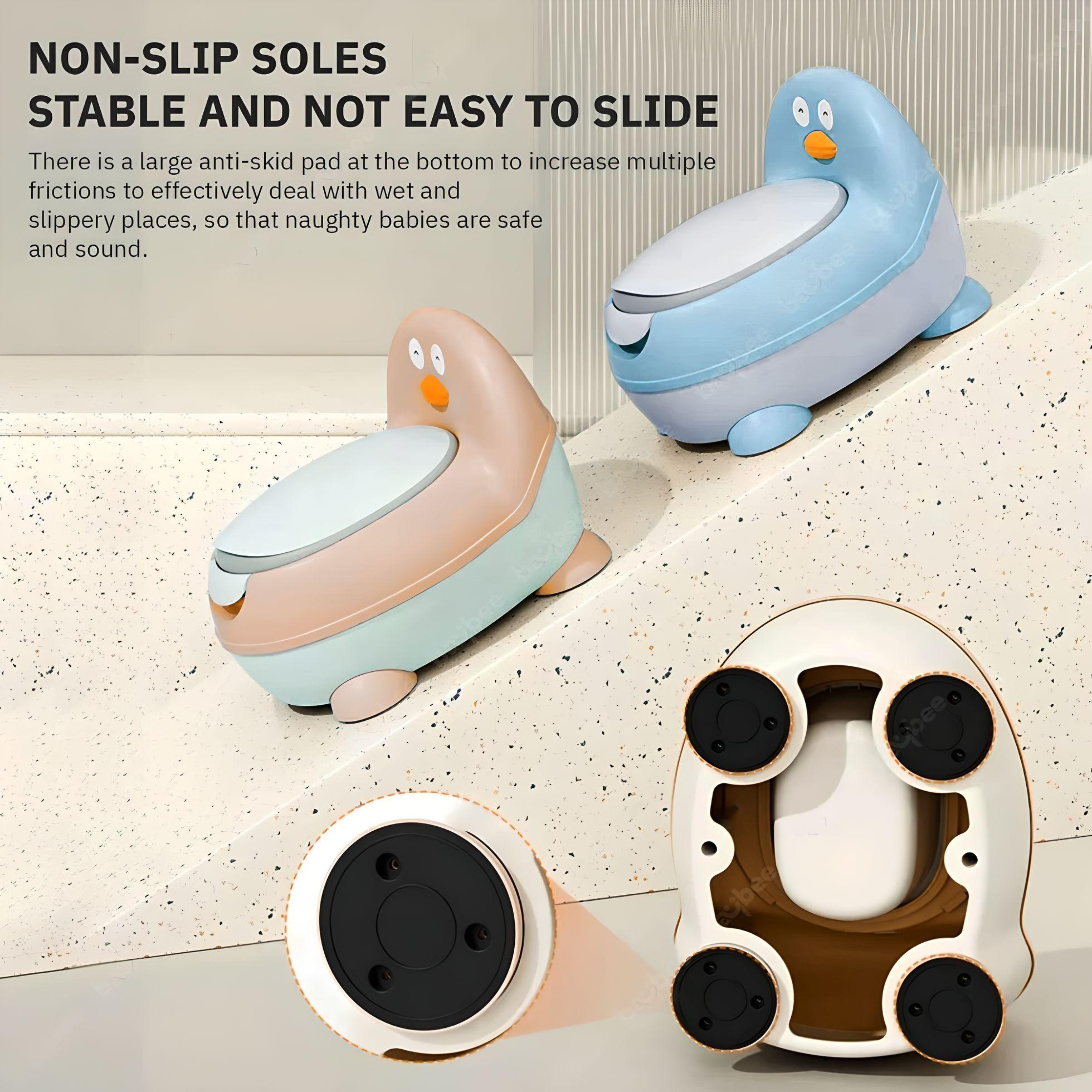 Minikin Penguin Toilet Trainer - Anti-Splash Potty Chair for Toddlers (1-6 Years)