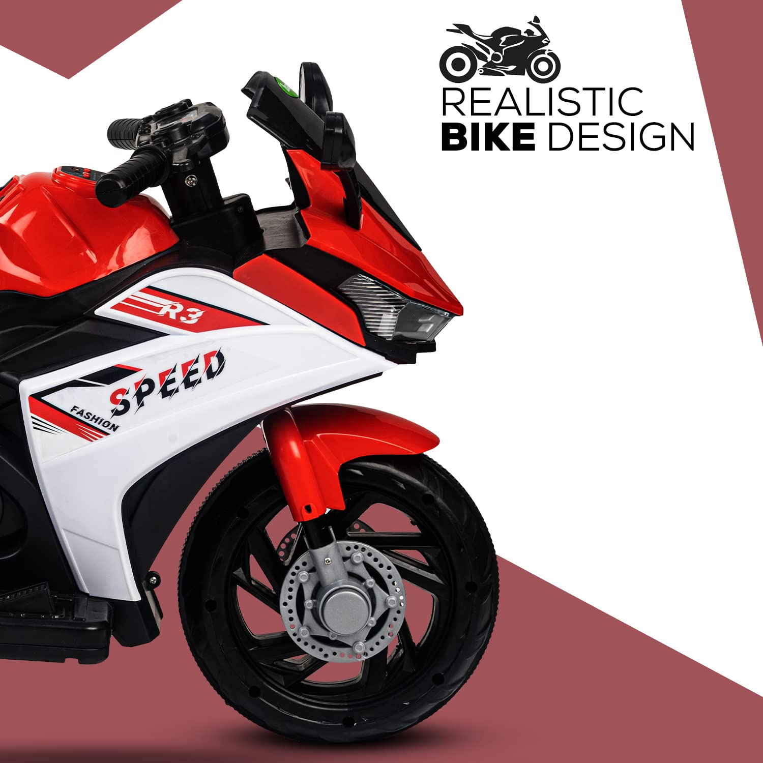 Minikin R3 Pro Rechargeable Battery Operated Bike for Kids I 1-3 Years