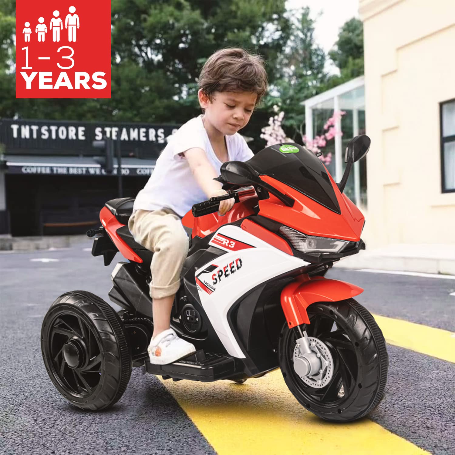 Minikin R3 Pro Rechargeable Battery Operated Bike for Kids I 1-3 Years