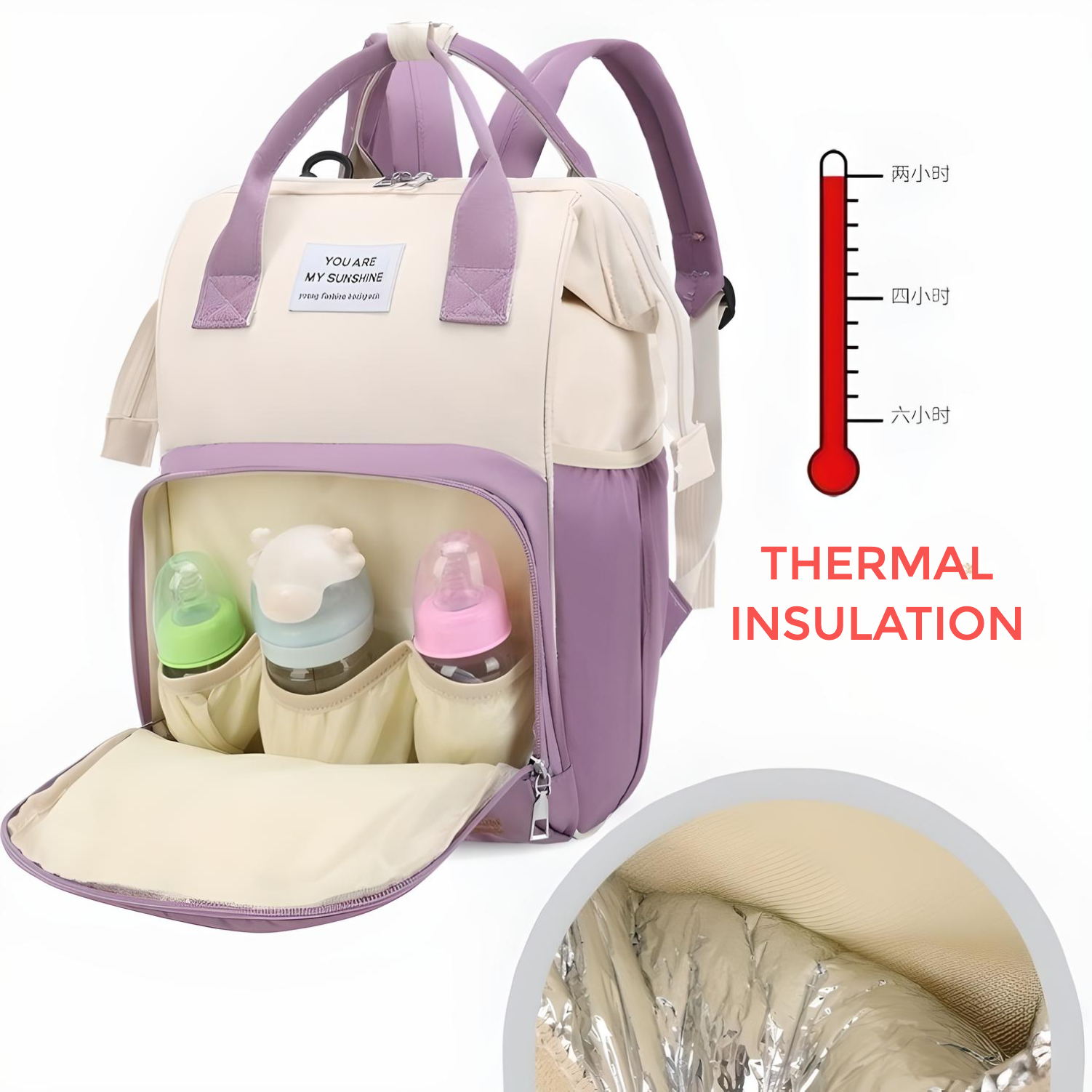 Minikin Sunshine Waterproof Thermal Insulated Mother Bag