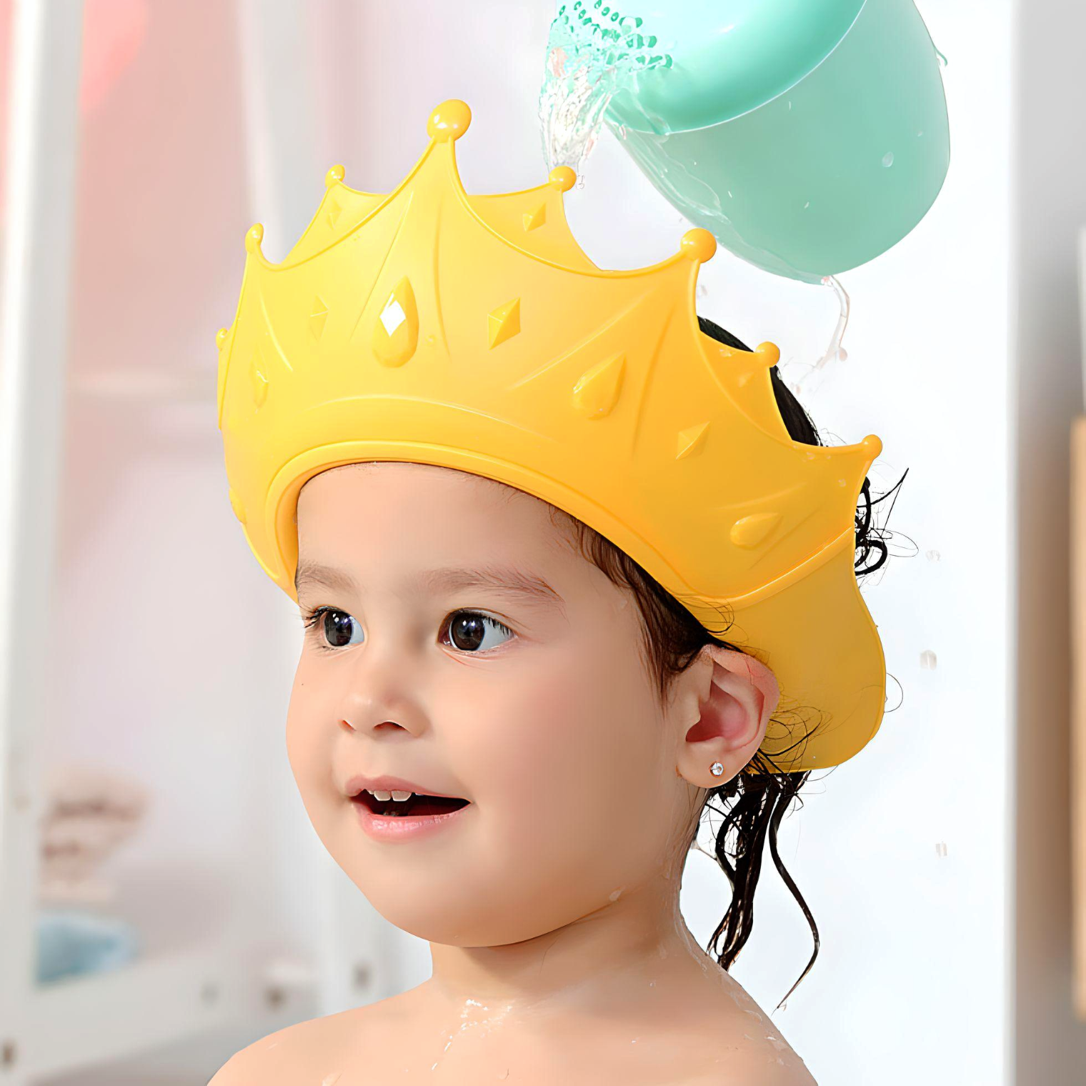 Crown Baby Shower Cap I Shampoo Hat for NB - 3 Years