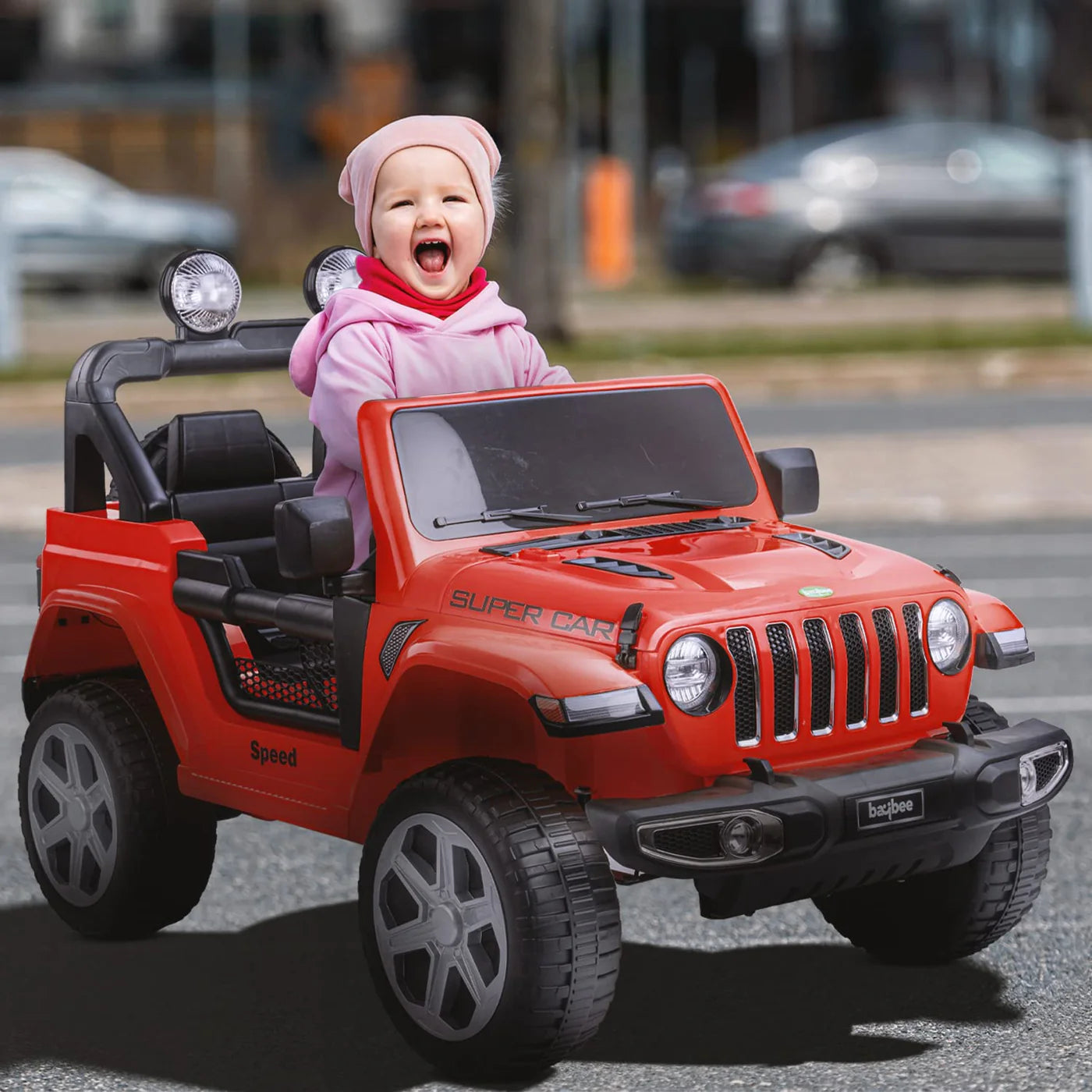 Minikin Thaar 4x4 Electric Rechargeable Kids Jeep I Large Size I 1-8 Years