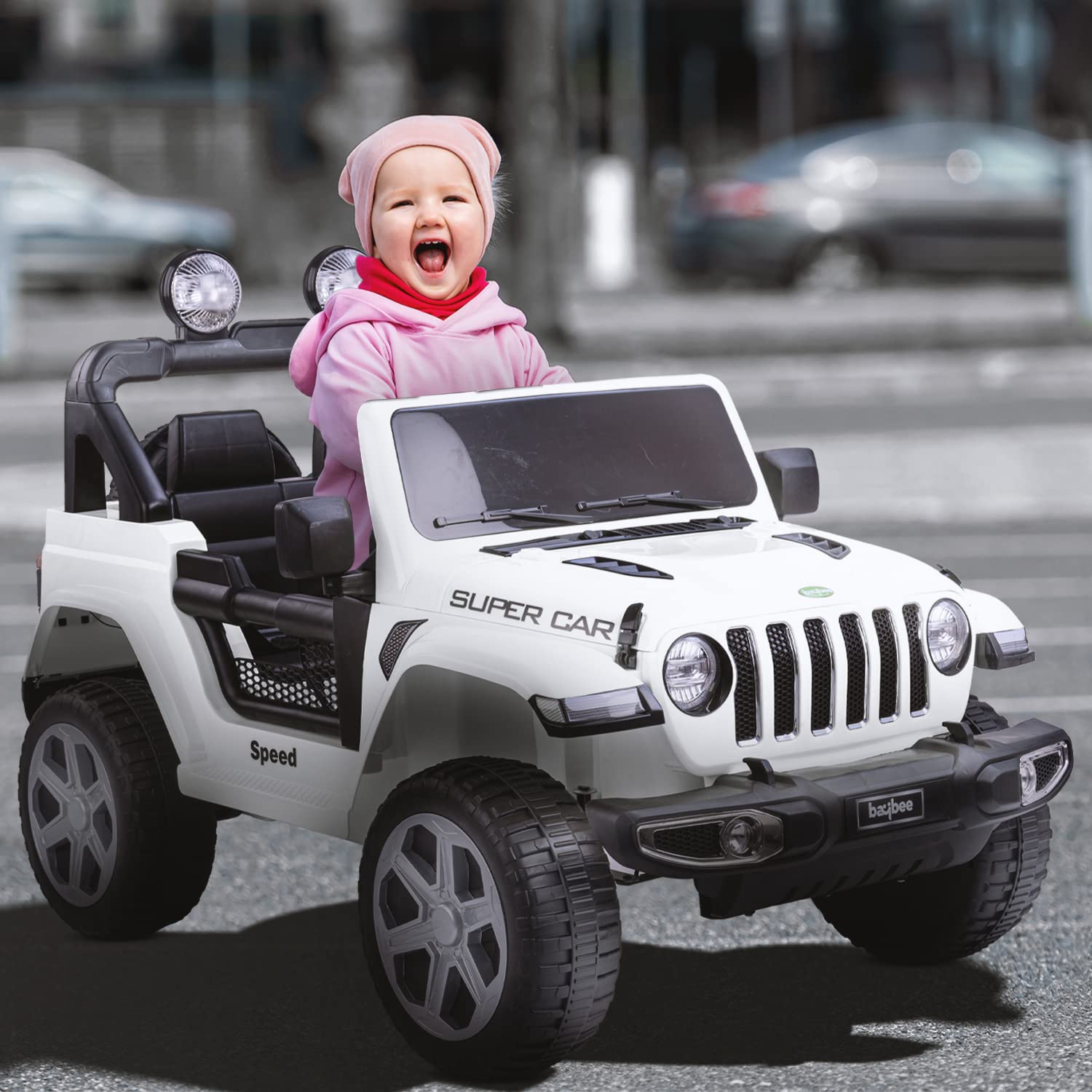 Minikin Thaar 4x4 Electric Rechargeable Kids Jeep I Large Size I 1-8 Years
