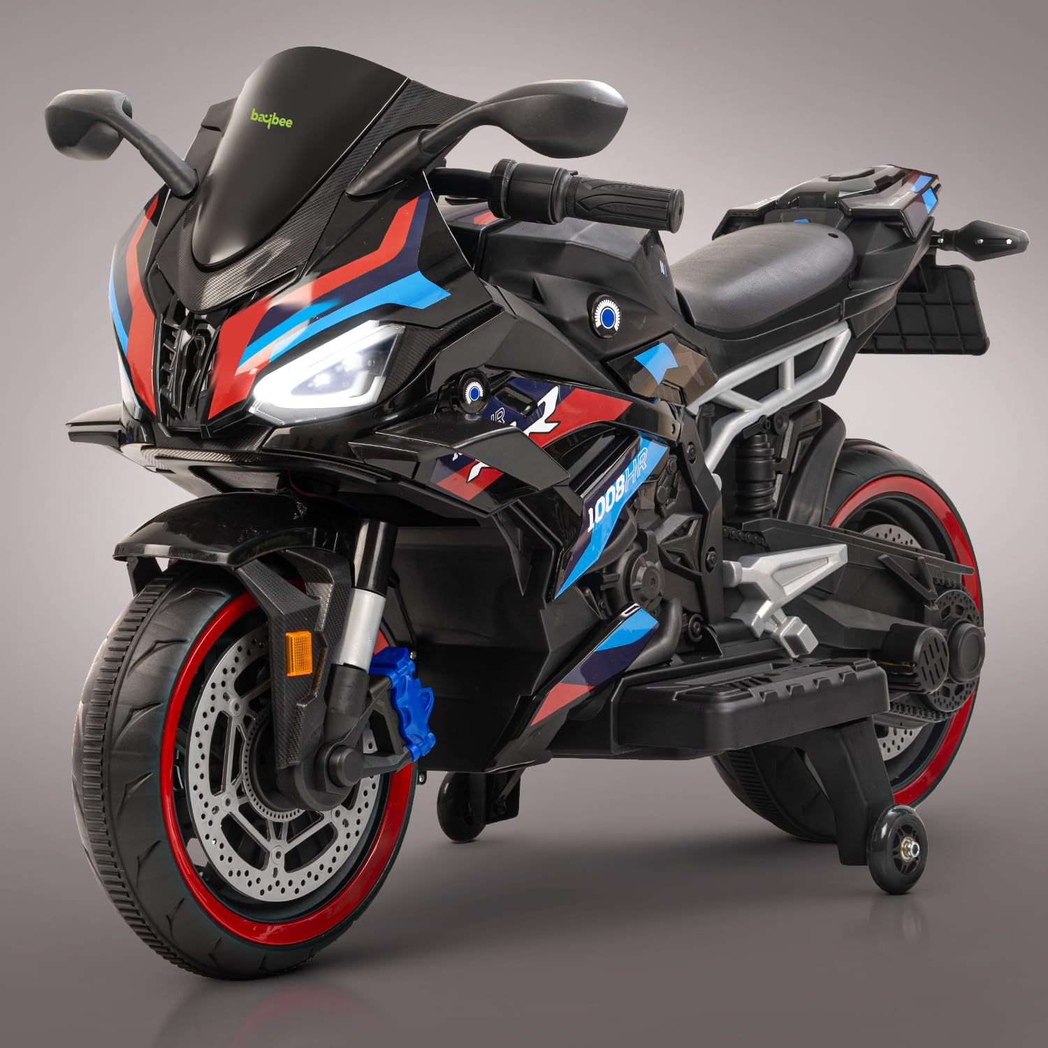 Minikin V8 Kids Battery Operated Electric Rechargeable Bike for Kids I Handle Accelerator I 2 to 8 Years