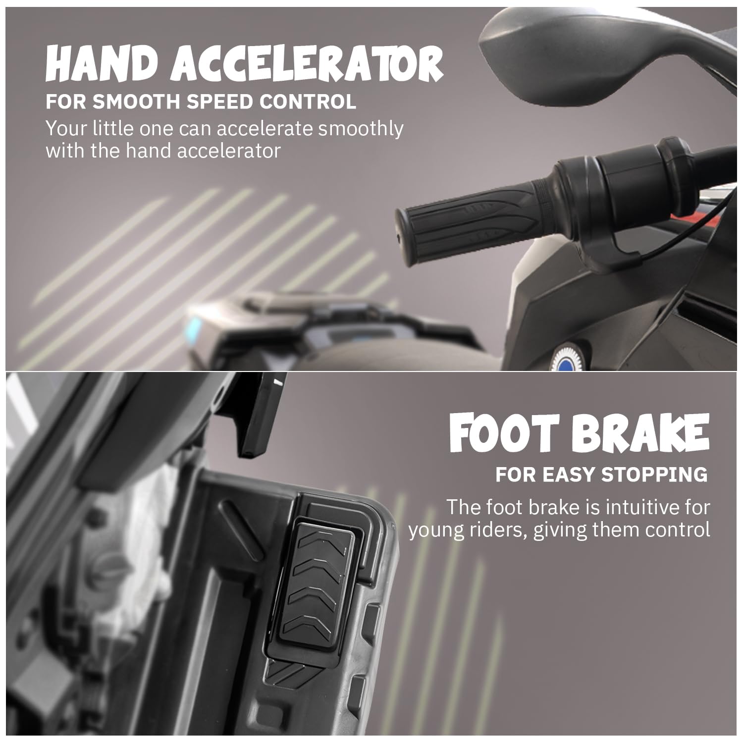 Minikin V8 Kids Battery Operated Electric Rechargeable Bike for Kids I Handle Accelerator I 2 to 8 Years