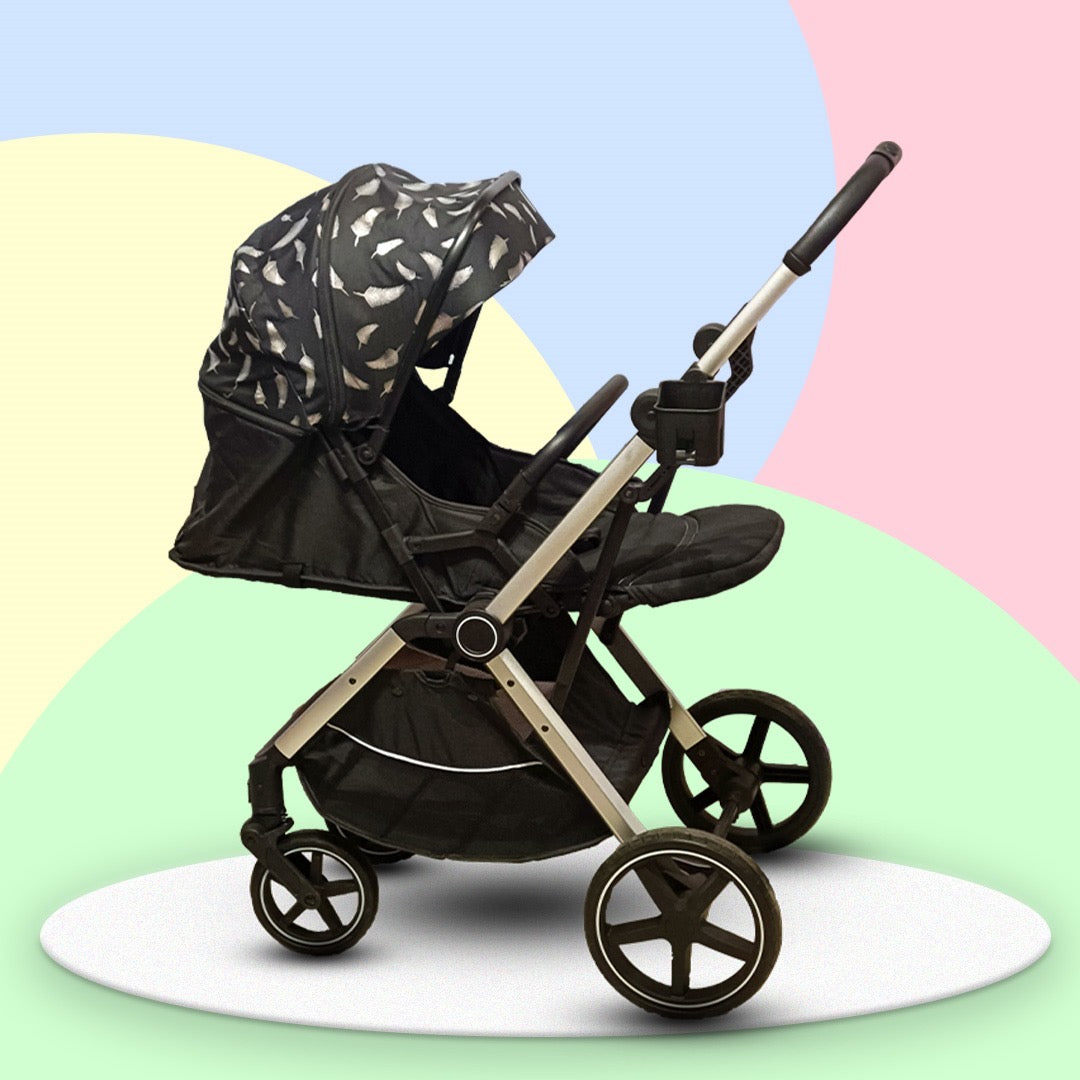 Breeze Reversible Handle Baby Stroller - Use as Carry Cot, Anti-Shock Wheels (Newborn to 5 Years)