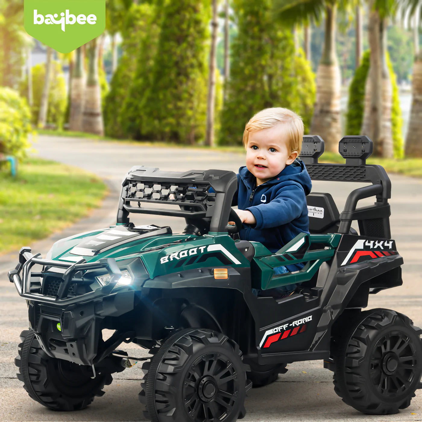Minikin Broot Electric Rechargeable Rideon Jeep | 4X4 All Wheel Drive | 1-7 Years