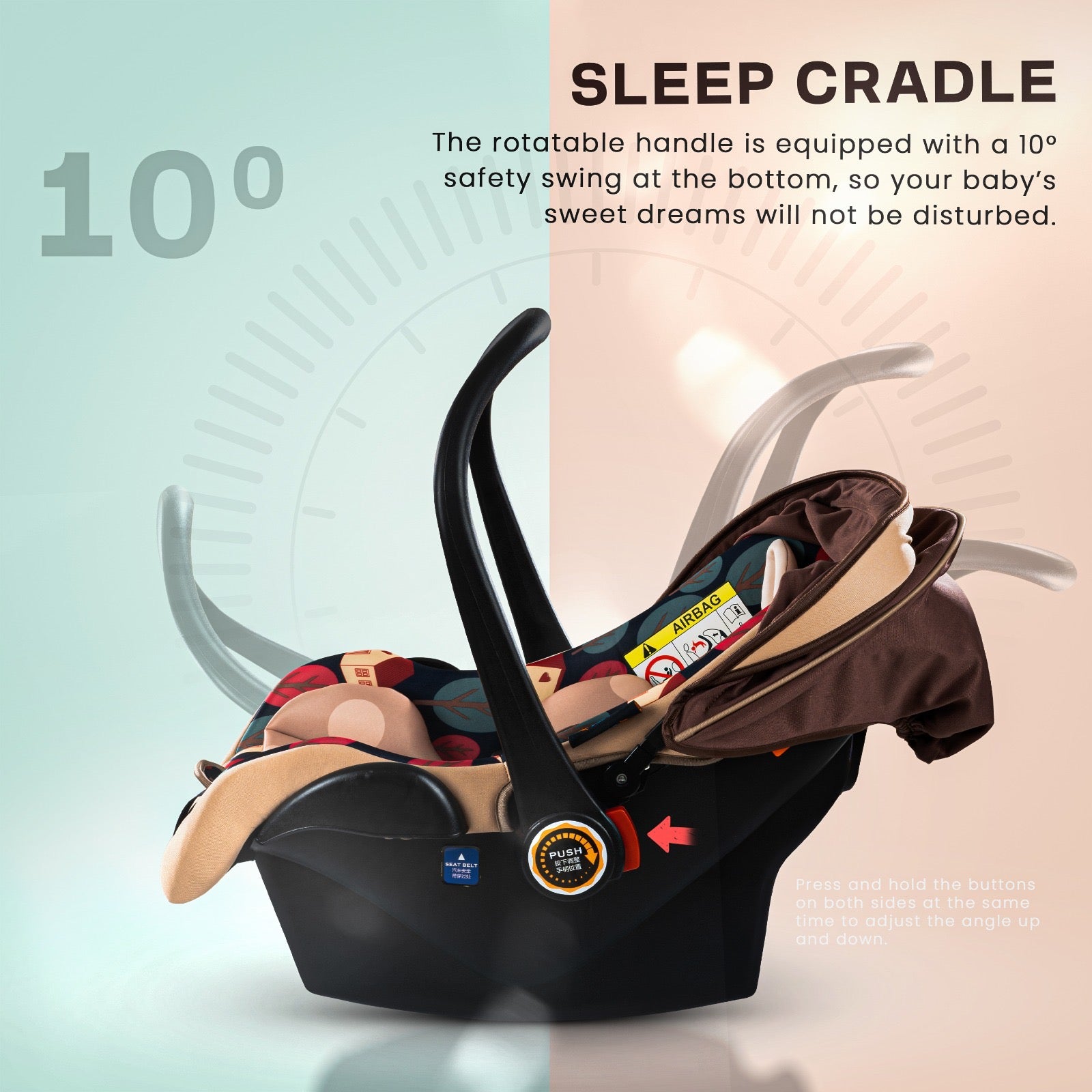 Minikin EuroFlex 4-in-1 Baby Carry Cot, Car Seat & Rocker (Newborn to 12 Months)