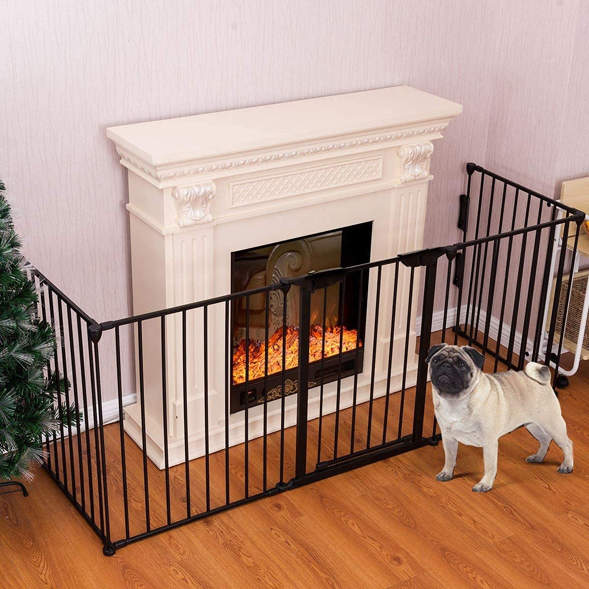 Minikin Auto Close Durable Baby Safety Gate Fence 10 Feet Long