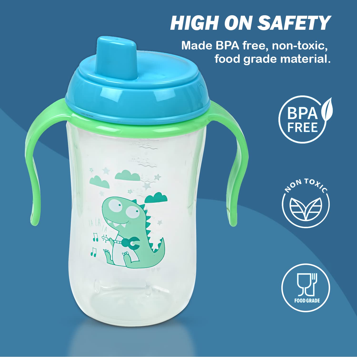 Sipper Bottle for Kids I BPA Free Anti-Spill Sippy Bottle I Train to Drink Sippy Bottle with Grasp Handle I 6 Months to 3 Years