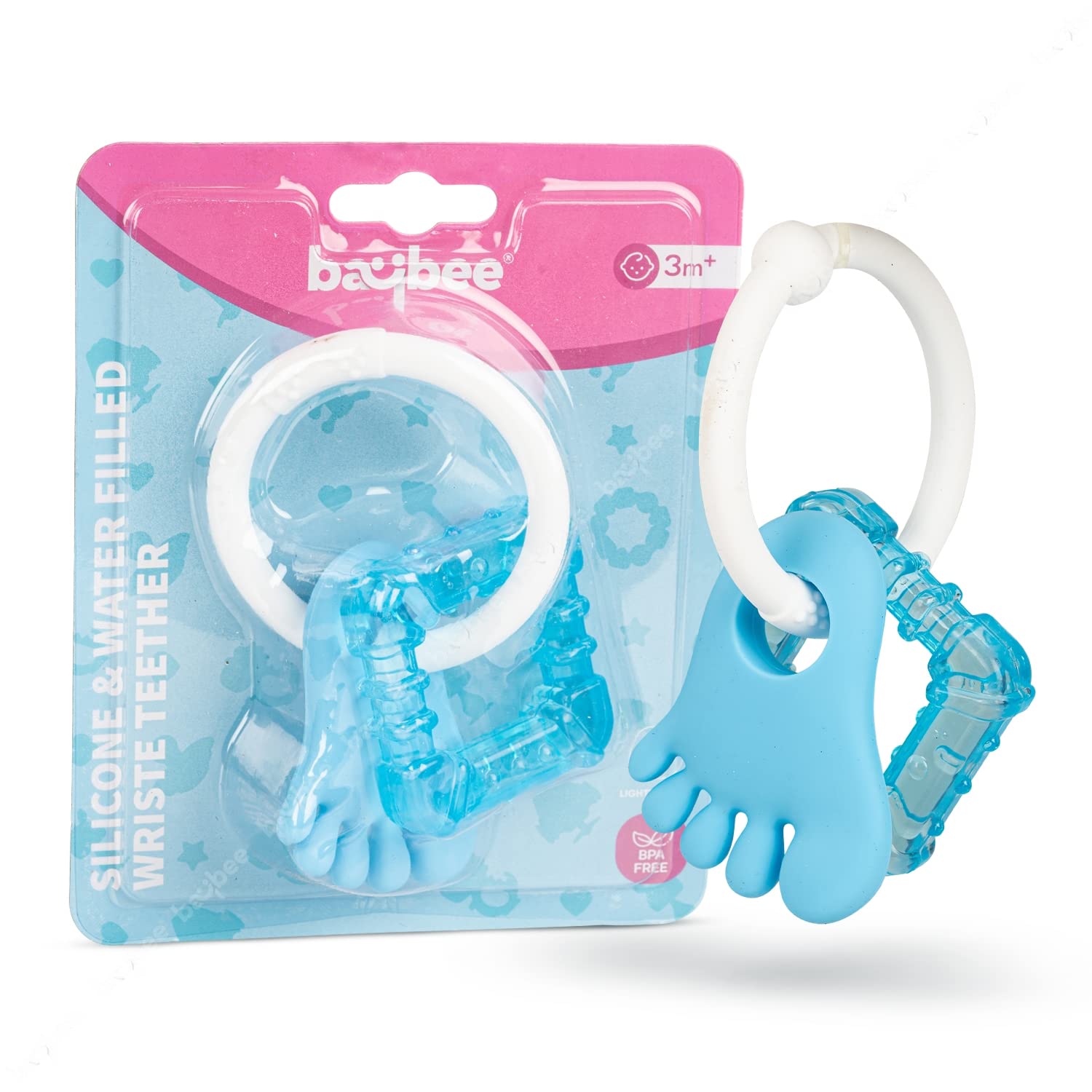 Minikin Baby Rattles & Ring Wrist Teether I Easy to Grasp and chew I BPA free with Smooth Edges