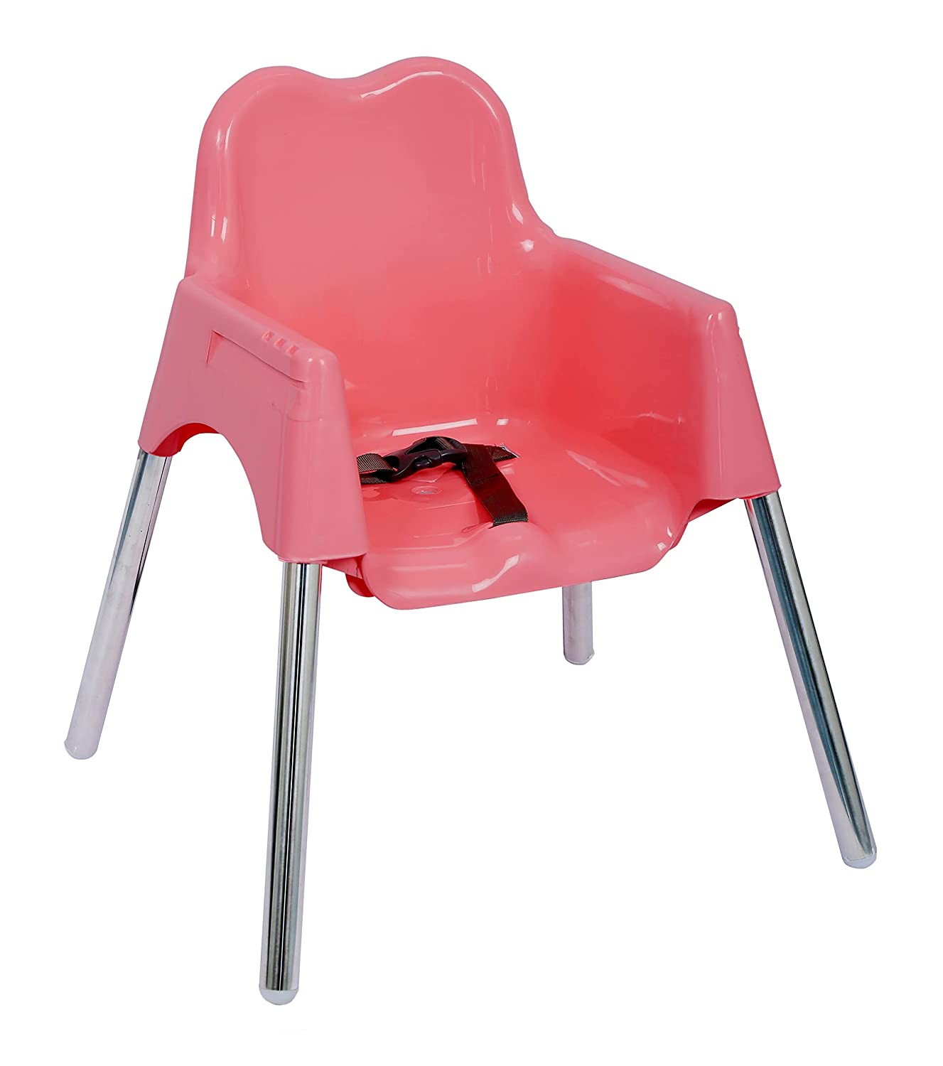 Skippy 2-in-1 Baby High Chair and Low Chair / Baby Dining Chair – with Footrest and Tray – (6 Months to 3 Years) (Pink)