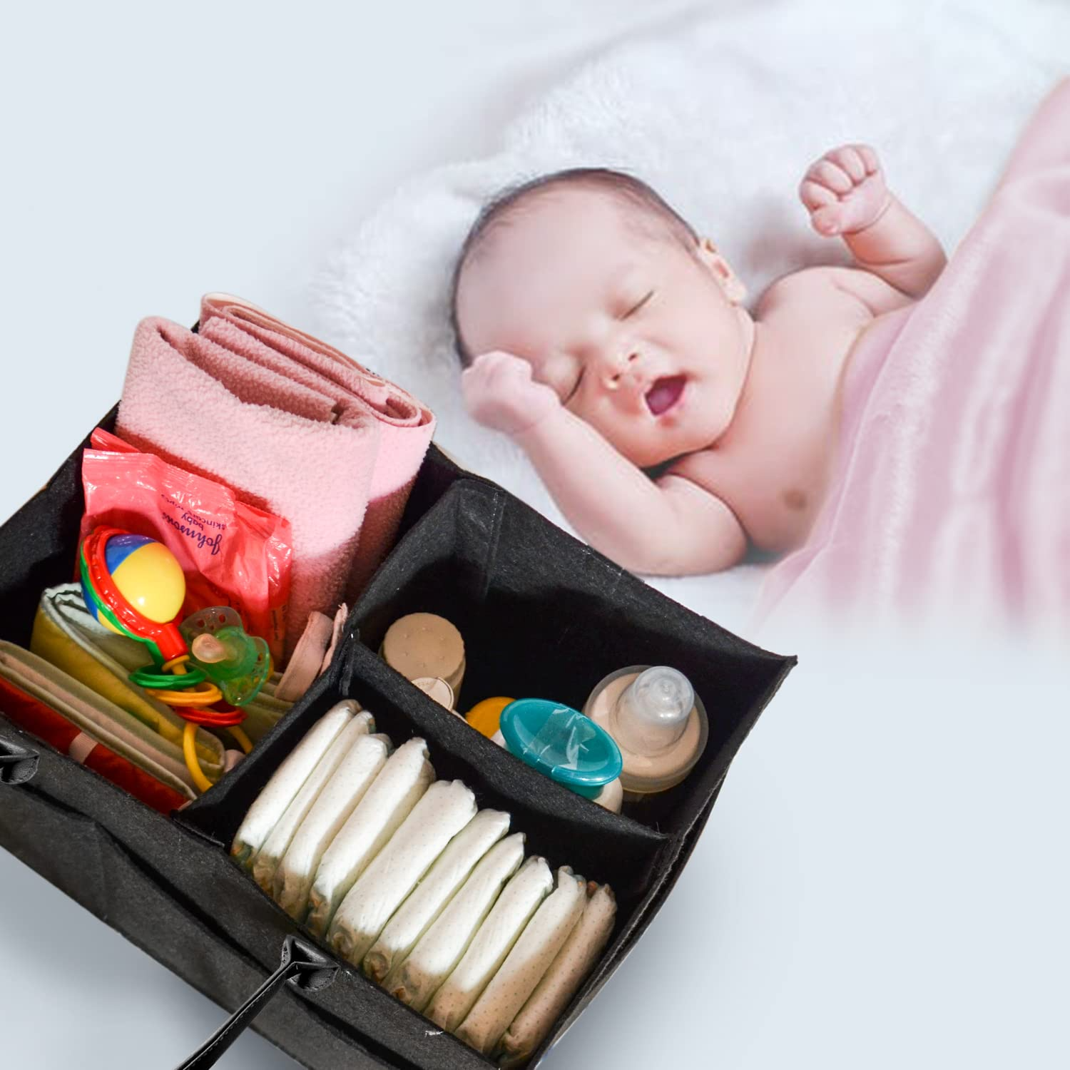 Diaper Caddy Organiser-Baby Diaper Bags for Smart Mothers