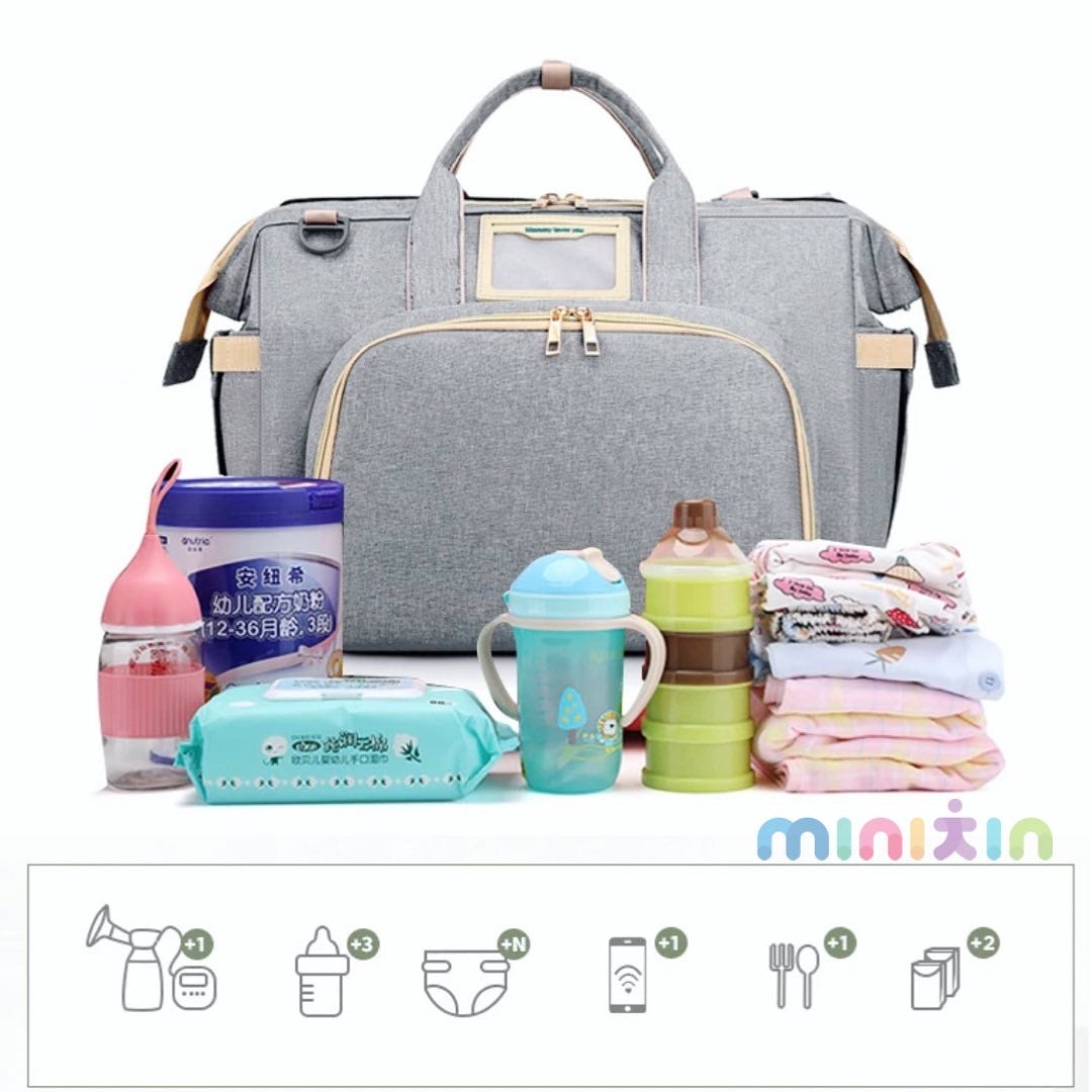 Extendable Diaper Tote Bag - The Minikin Store