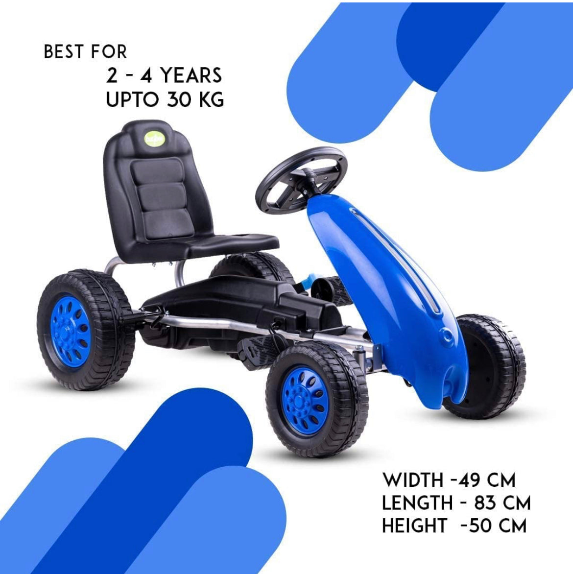 Cruiser Pro Pedal Kids Go Kart (Blue) 2-6 Years - The Minikin Store