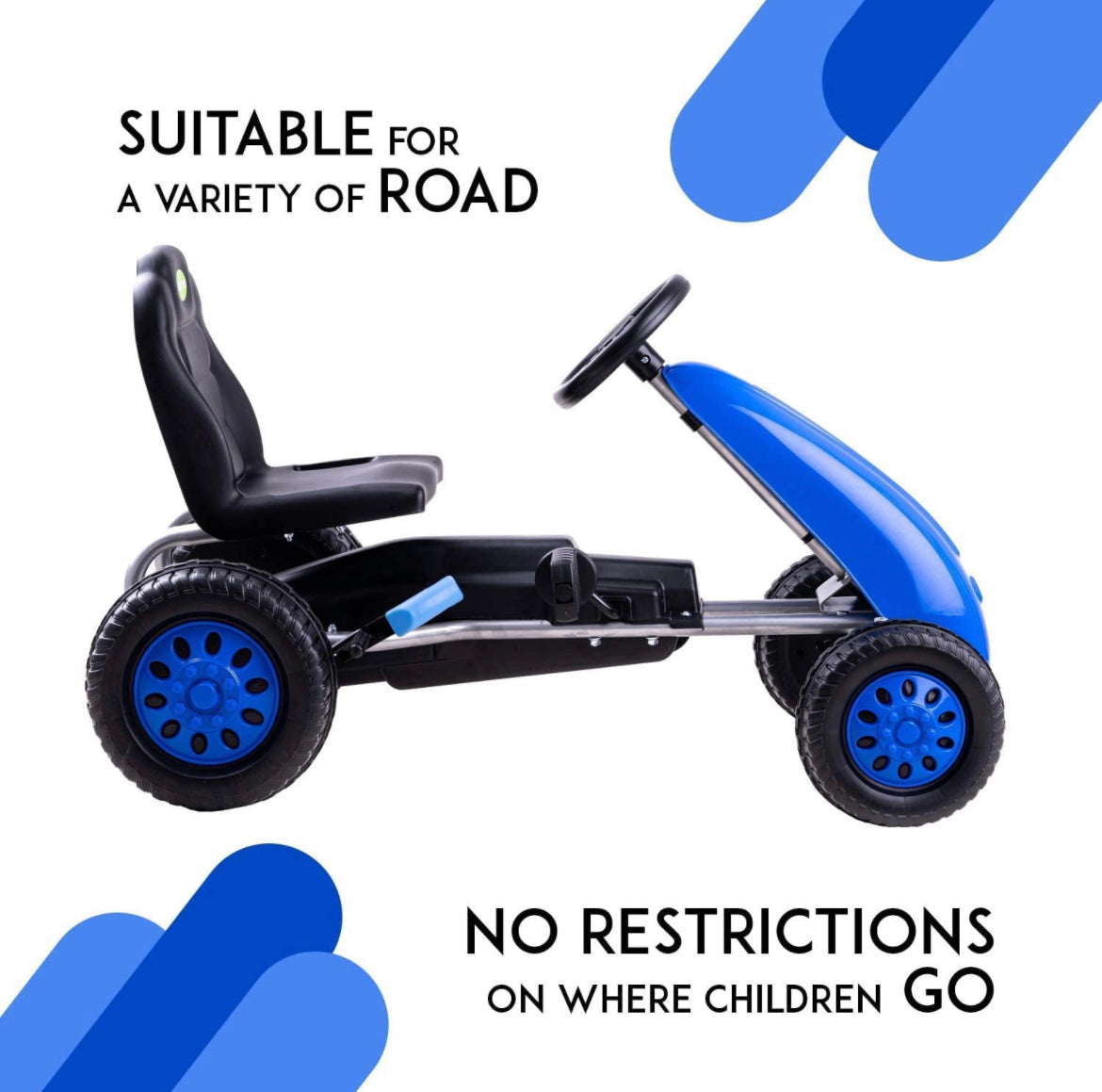 Cruiser Pro Pedal Kids Go Kart (Blue) 2-6 Years - The Minikin Store