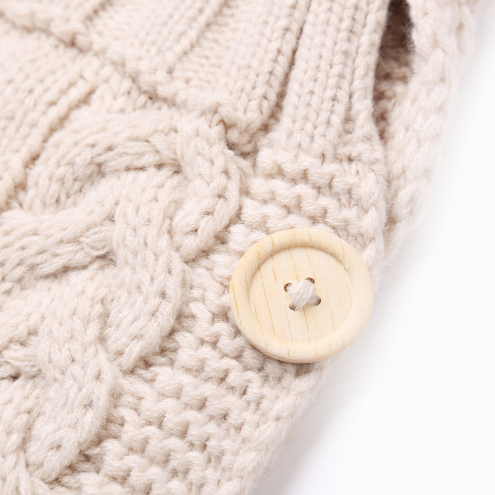 Minikin European Style Knitted Crochet Swaddle | Sleeping Bag | Stroller Sack | Nb-3Months