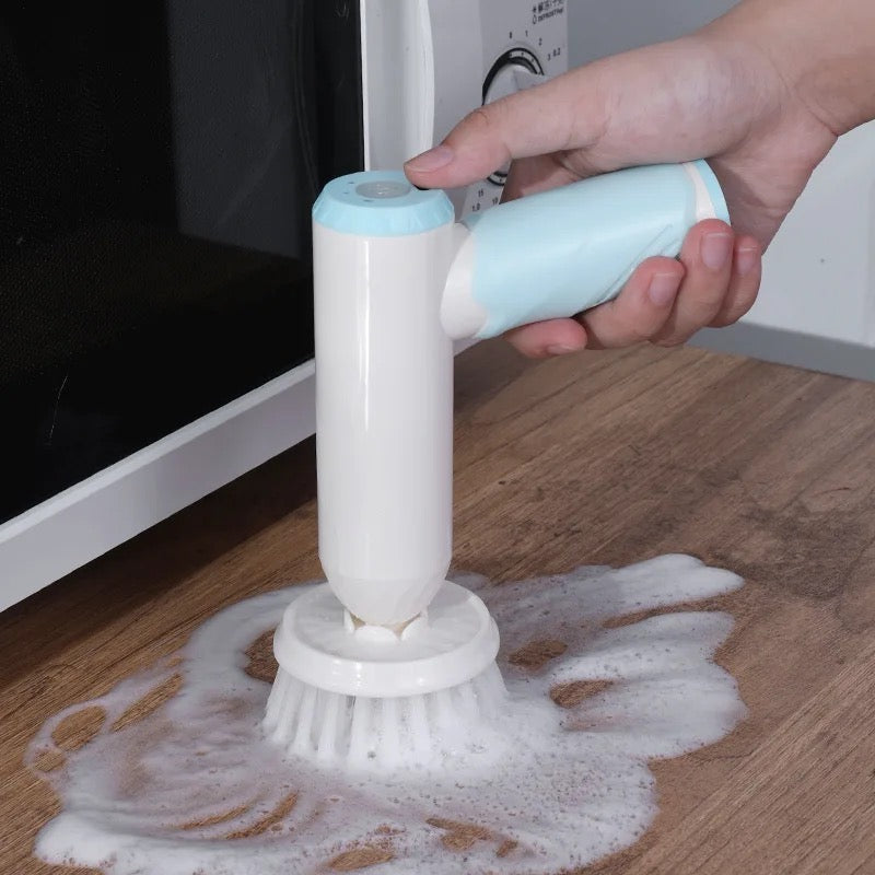 Motorised Hand-held Dish Washer / Multipurpose Scrubber with 4 Replaceable Brush Heads