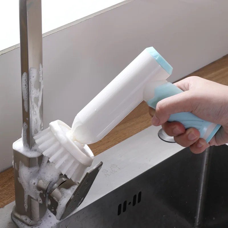 Motorised Hand-held Dish Washer / Multipurpose Scrubber with 4 Replaceable Brush Heads