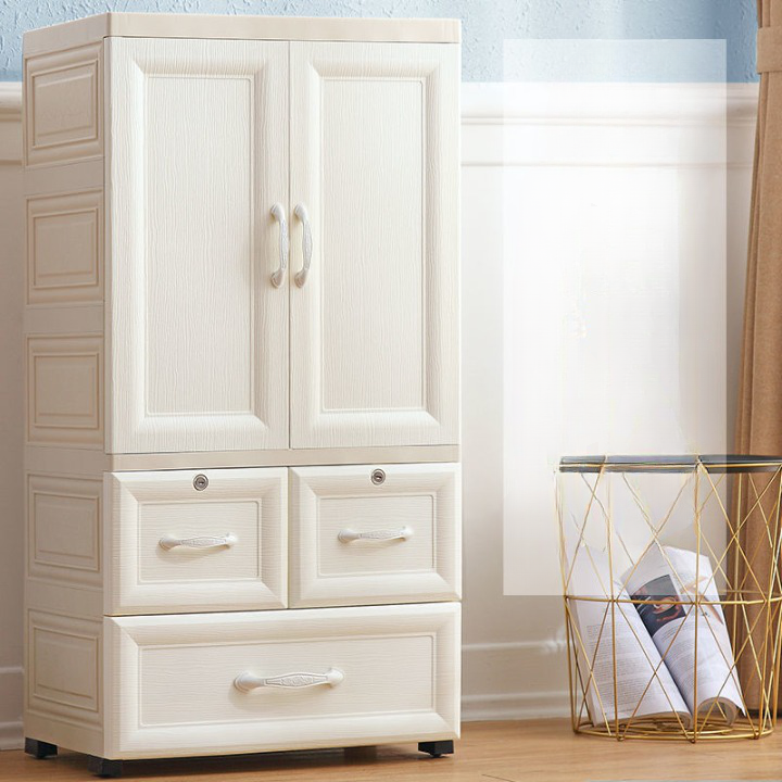 Minikin Plush Wardrobe Storage Cabinet I Portable Almirah with