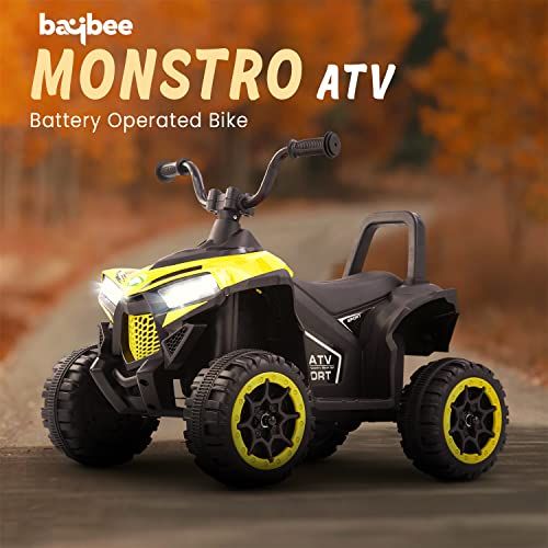 Minikin Monster ATV Electric Rechargeable Beach Buggy I LED Headlights & Music I 1-5 Years