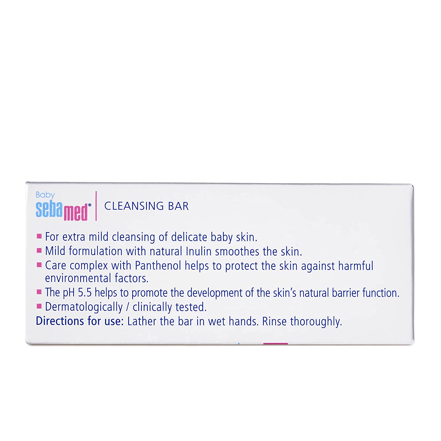 Sebamed Baby Cleansing Bar 100g|Ph 5.5 | With Panthenol|No tears & Soap Free bar| For Delicate skin