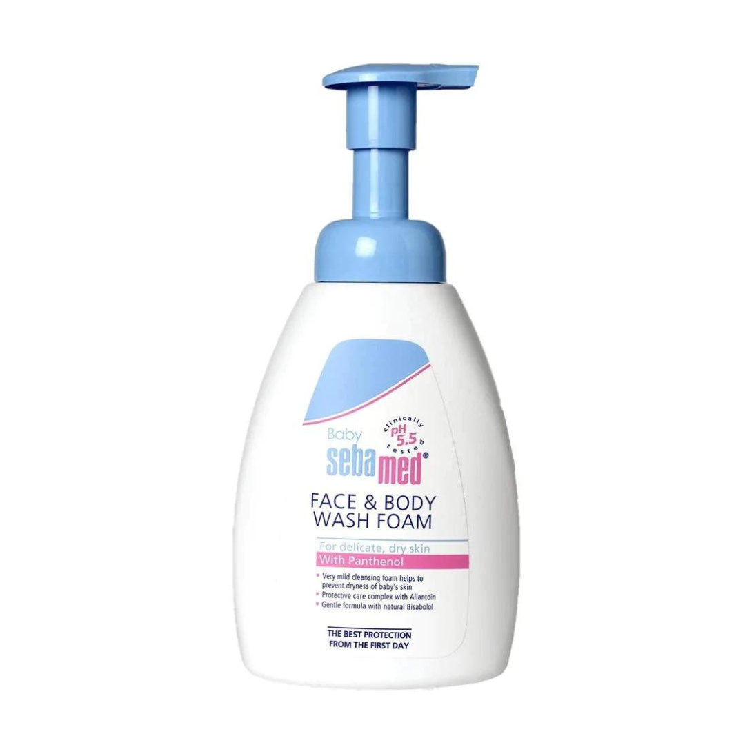 Sebamed Baby Face & Body Wash Foam | Ph 5.5 | with Panthenol & Natural Bisabolol| for Delicate, Dry Skin - 400 ML