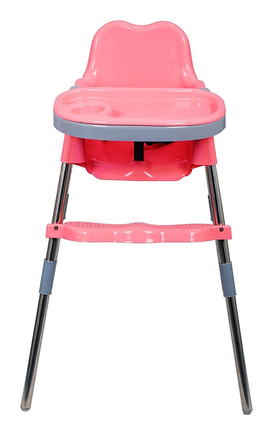 Skippy 2 IN 1 Baby Dining / High Chair cum Low Chair with Footrest and Tray Pink 6M-36M