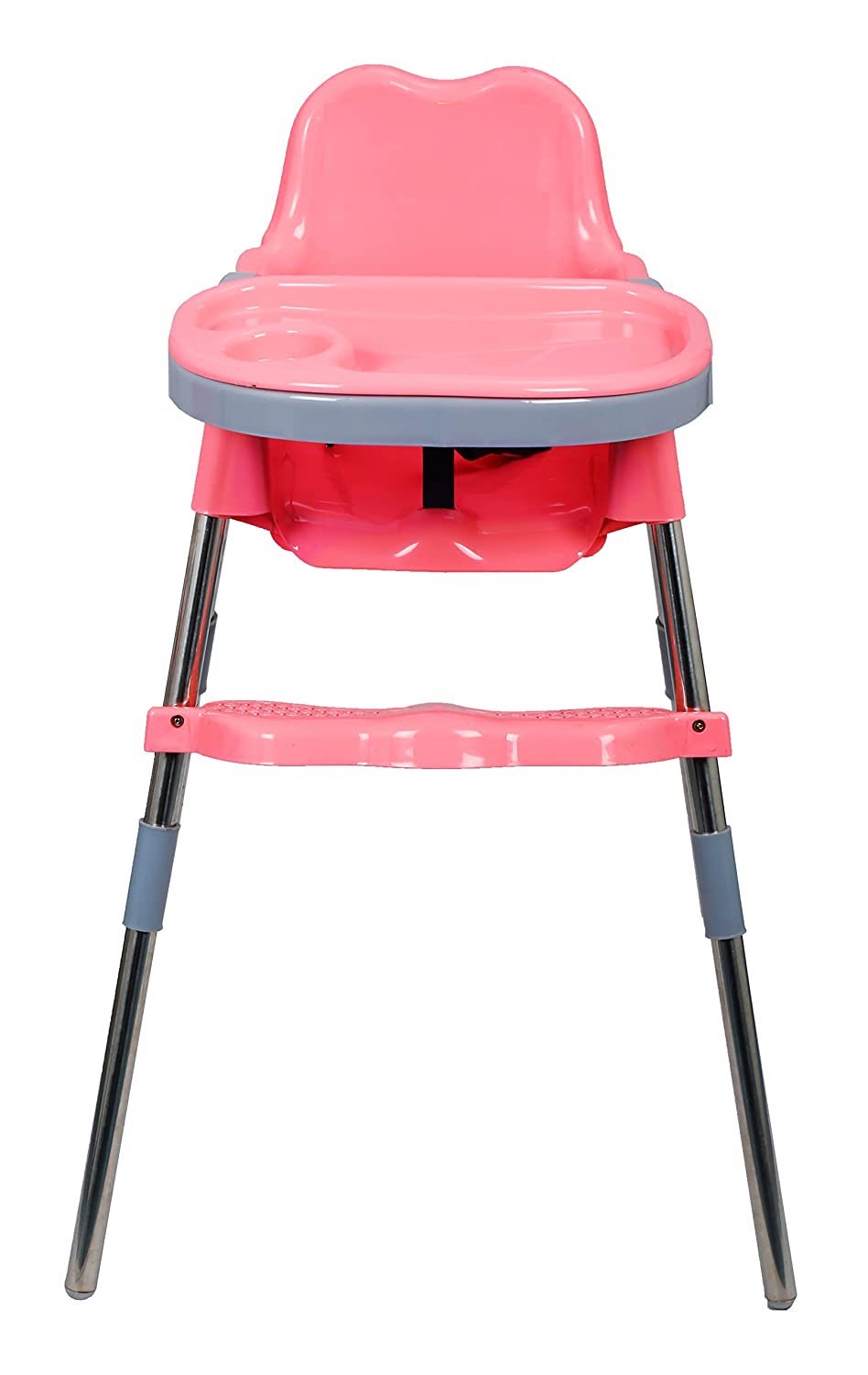 Skippy 2-in-1 Baby High Chair and Low Chair / Baby Dining Chair – with Footrest and Tray – (6 Months to 3 Years) (Pink)