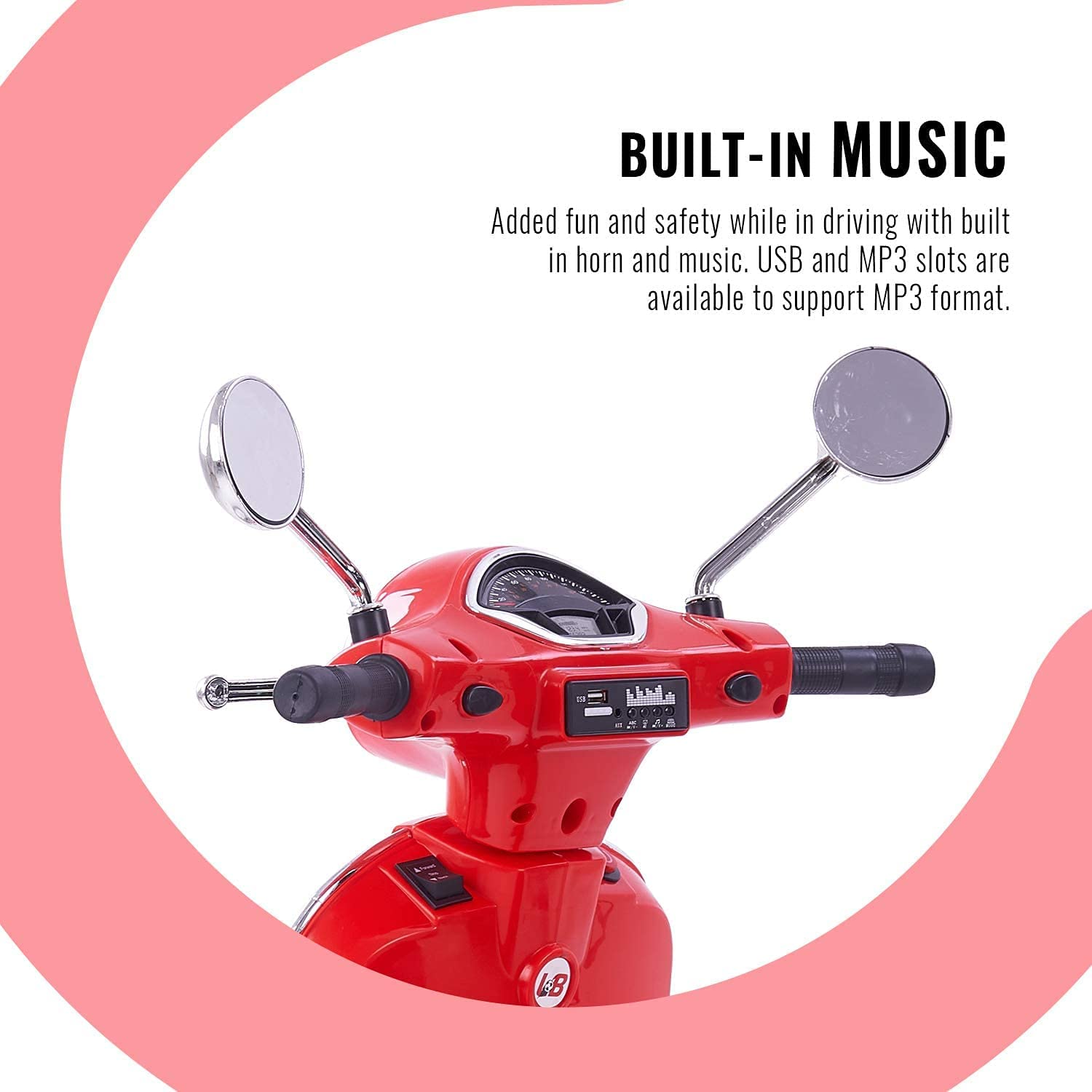 Minikin Vespa Kids Rechargeable Electric Scooter I 2-6 Years