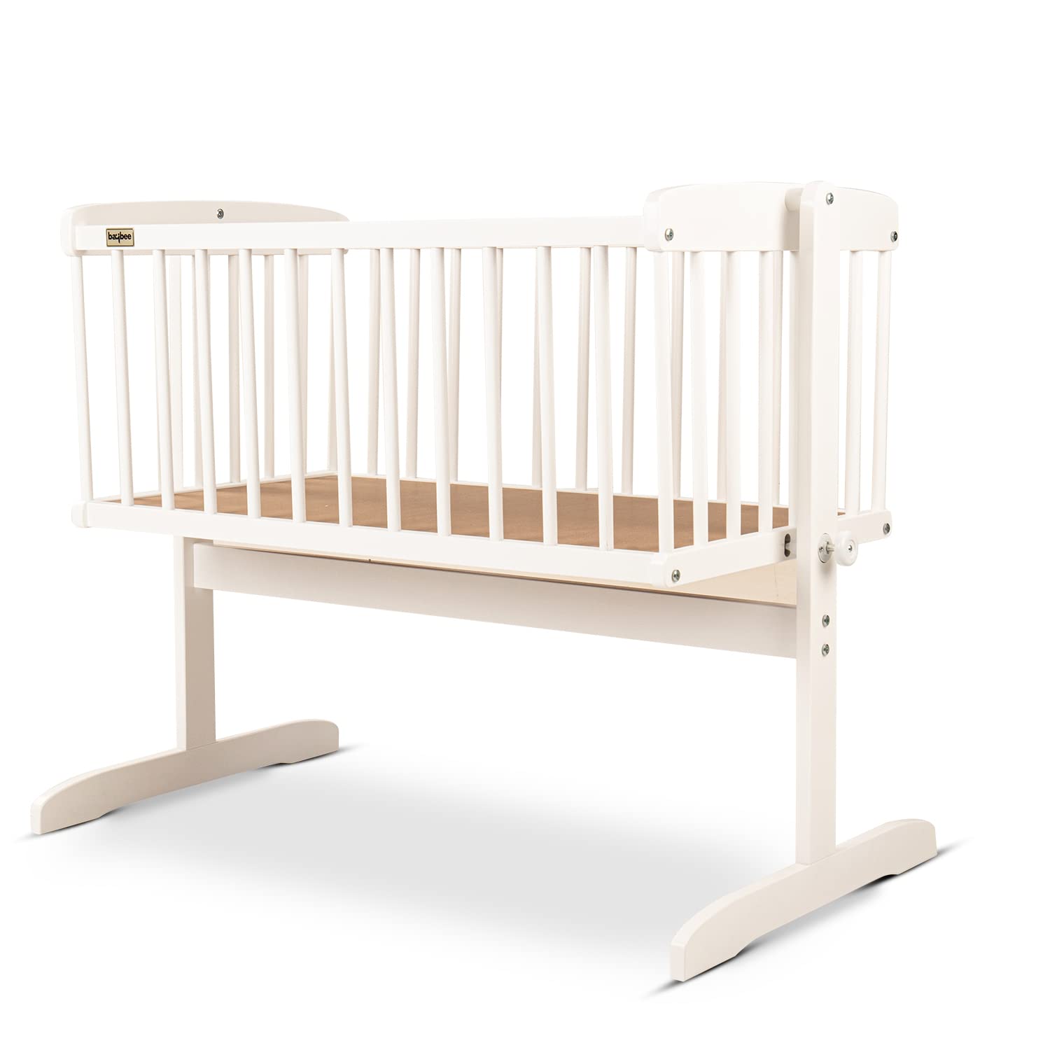 Herald Pinewood Swinging Crib I Detachable Mosquito Net I Newborn to 15 Months