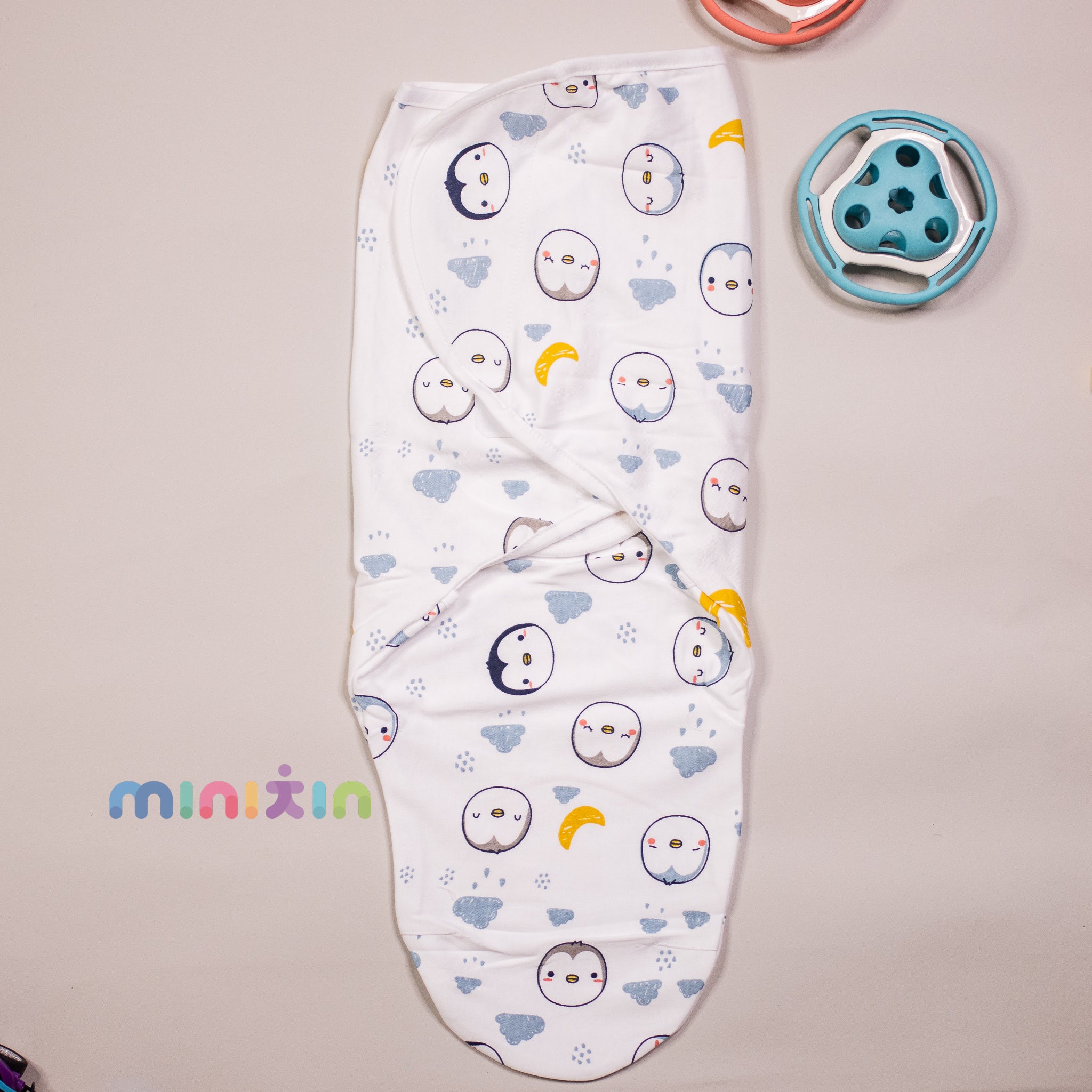 Baby Advance Swaddle Wrap - 100% Organic Cotton - (0-6M) (Assorted Prints) - The Minikin Store