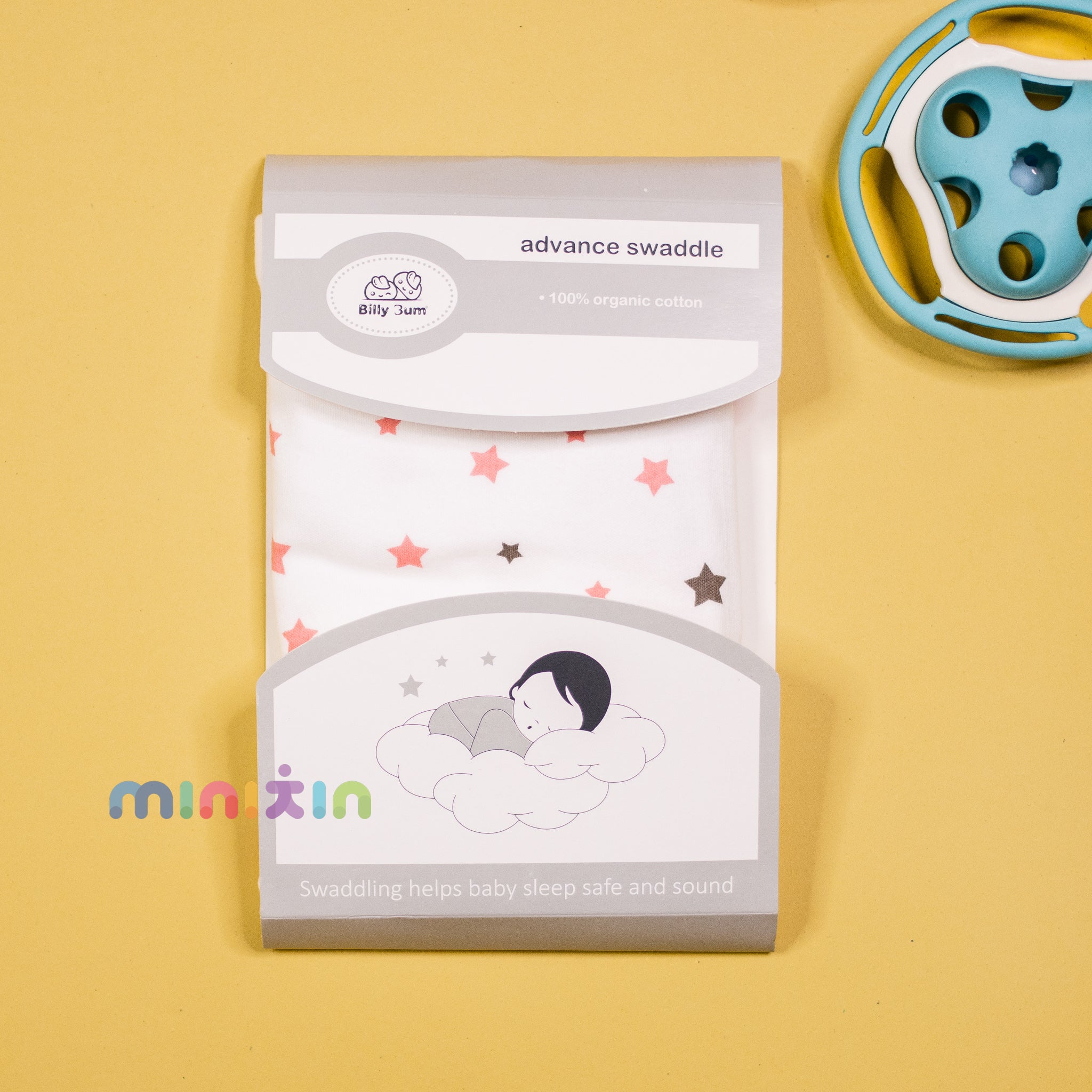 Baby Advance Swaddle Wrap - 100% Organic Cotton - (0-6M) (Assorted Prints) - The Minikin Store