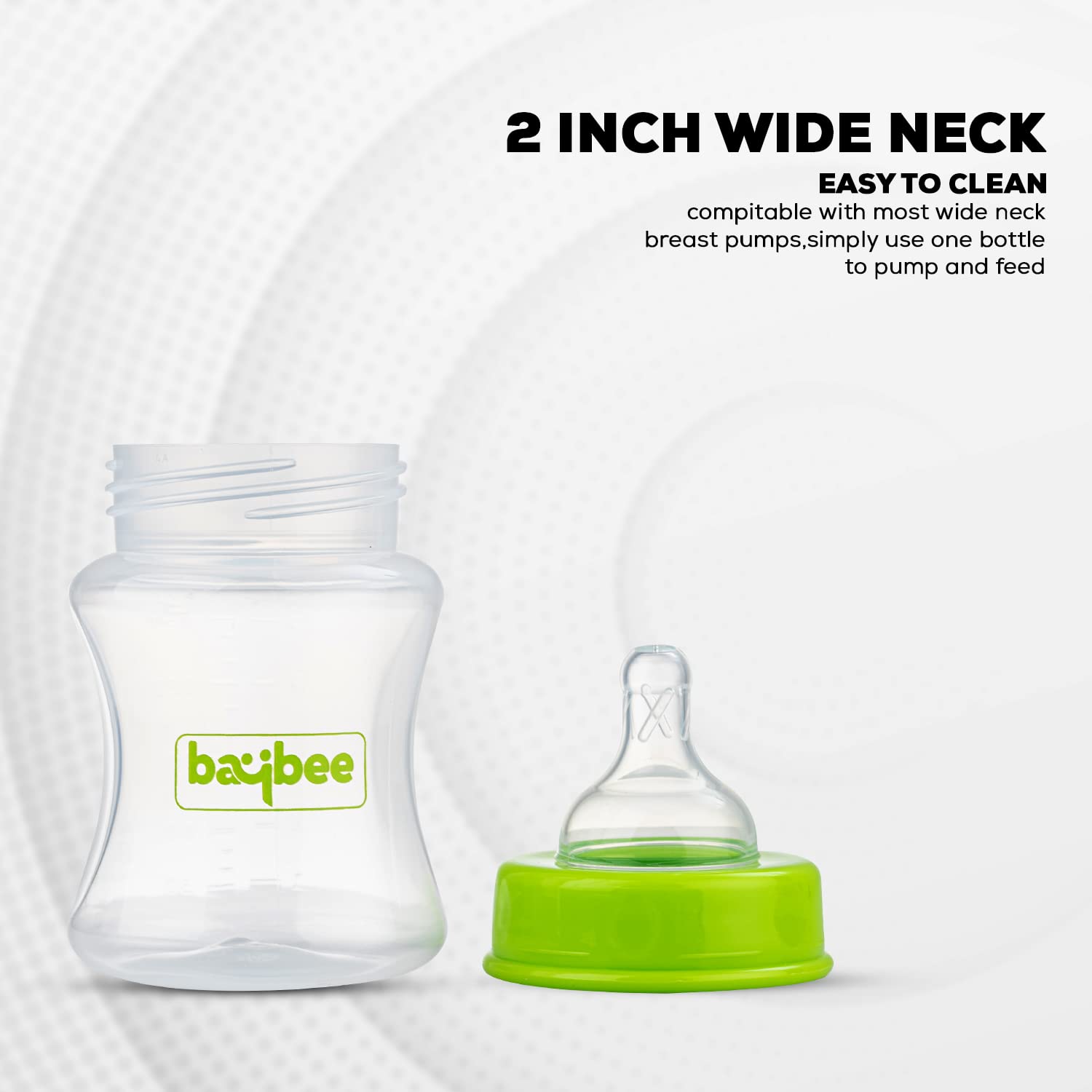 Wide Neck Anti Colic Feeding Bottle - 3M+ - 150ML (Green) - The Minikin Store