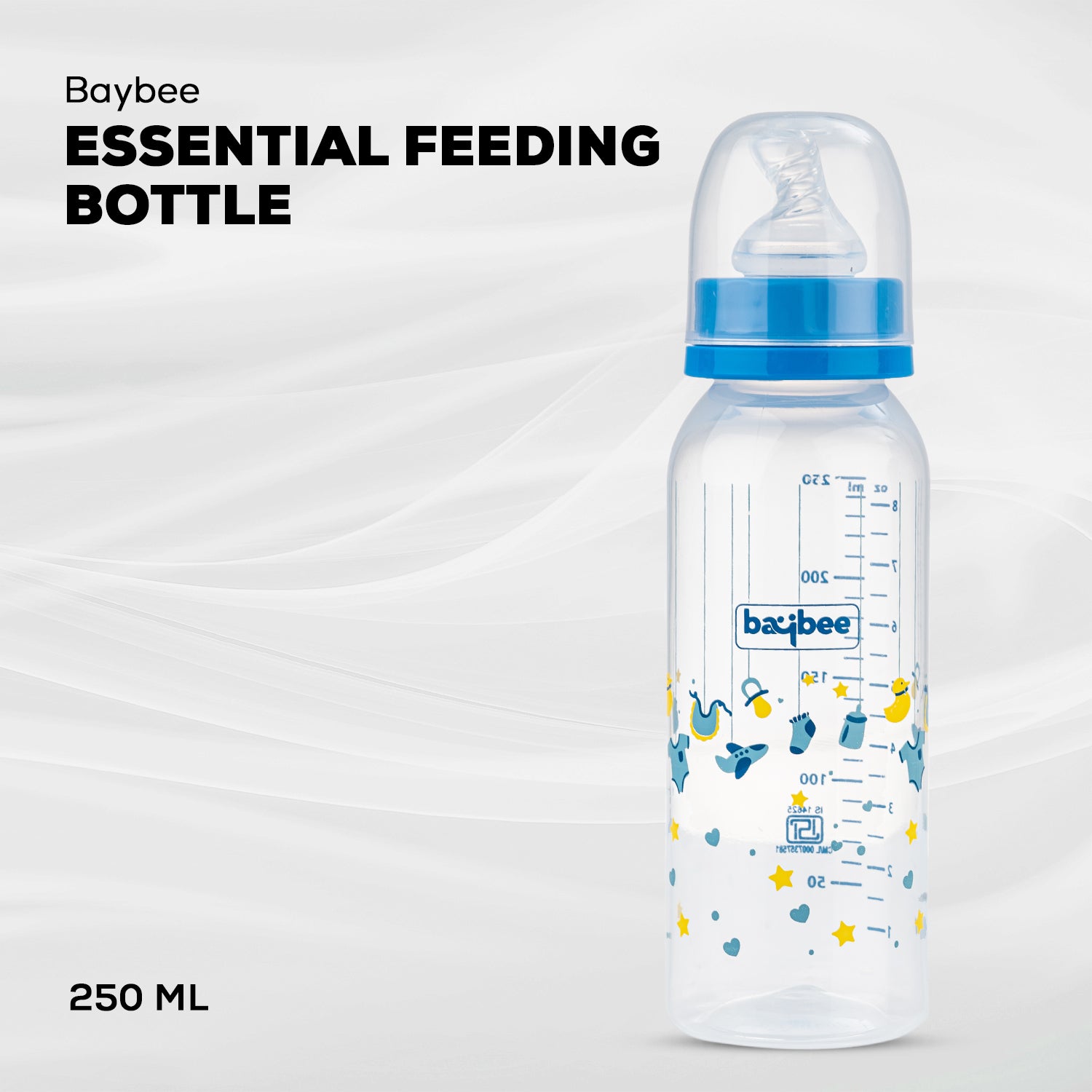 Leak Proof Anti Colic Feeding Bottle - Slim - 3M+ - 250ML (Blue) - The Minikin Store