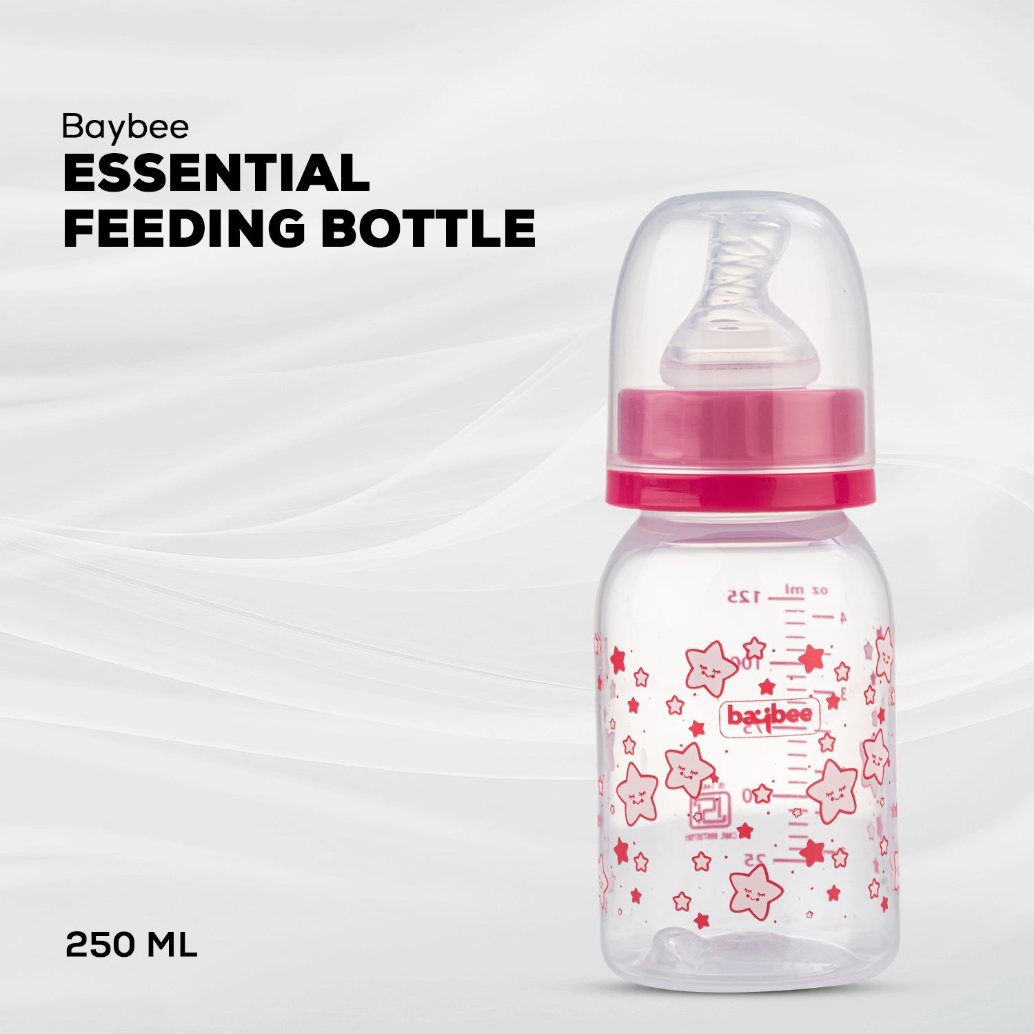 Leak Proof Anti Colic Feeding Bottle - Slim - 125ML - 3M+ (Red) - The Minikin Store